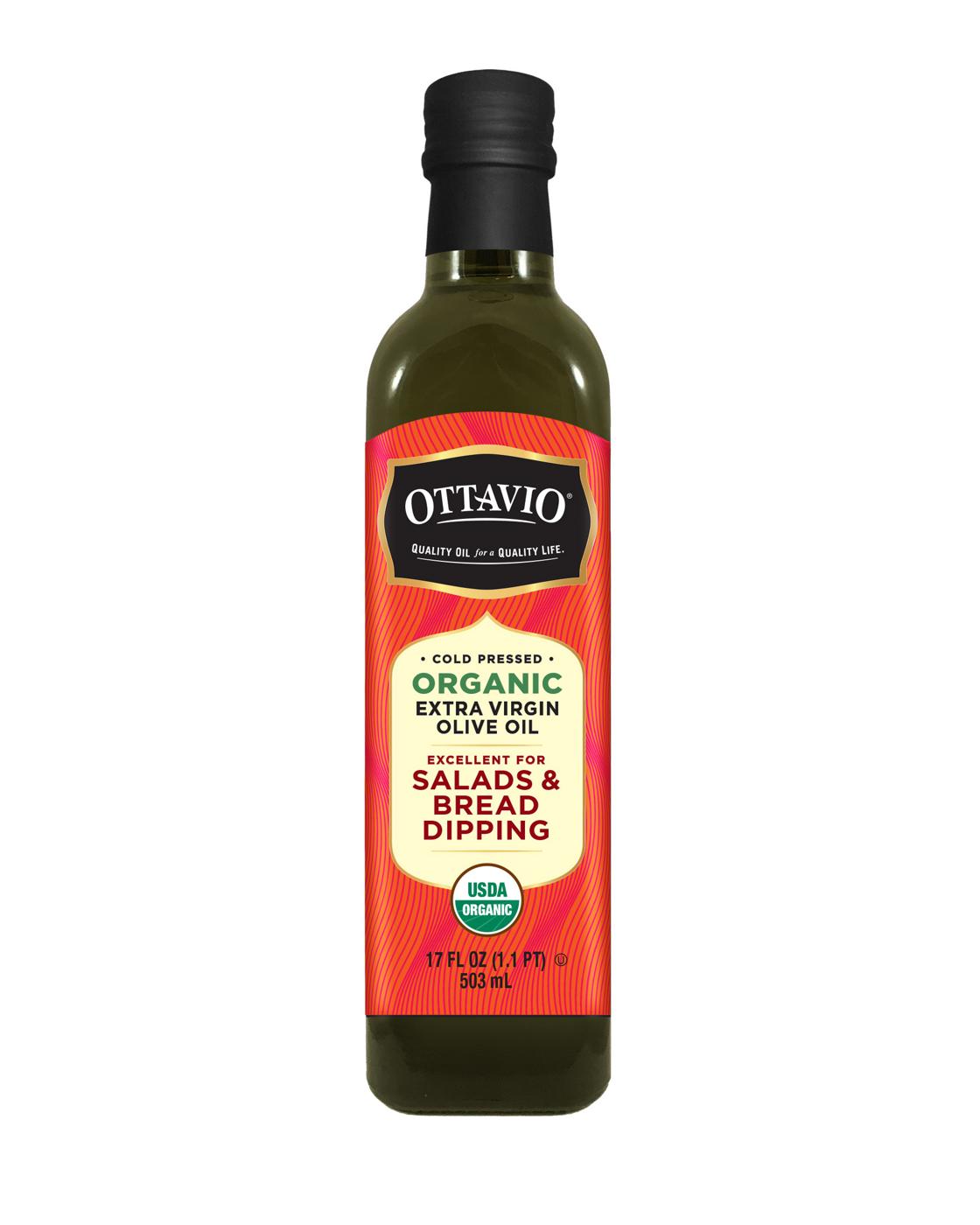 Ottavio Organic Cold Pressed Extra Virgin Olive Oil - Salads & Bread Dipping; image 1 of 3