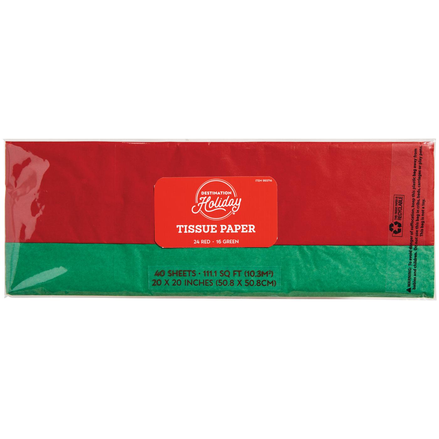 Destination Holiday Tissue Paper - Red & Green - Shop Gift Wrap at H-E-B