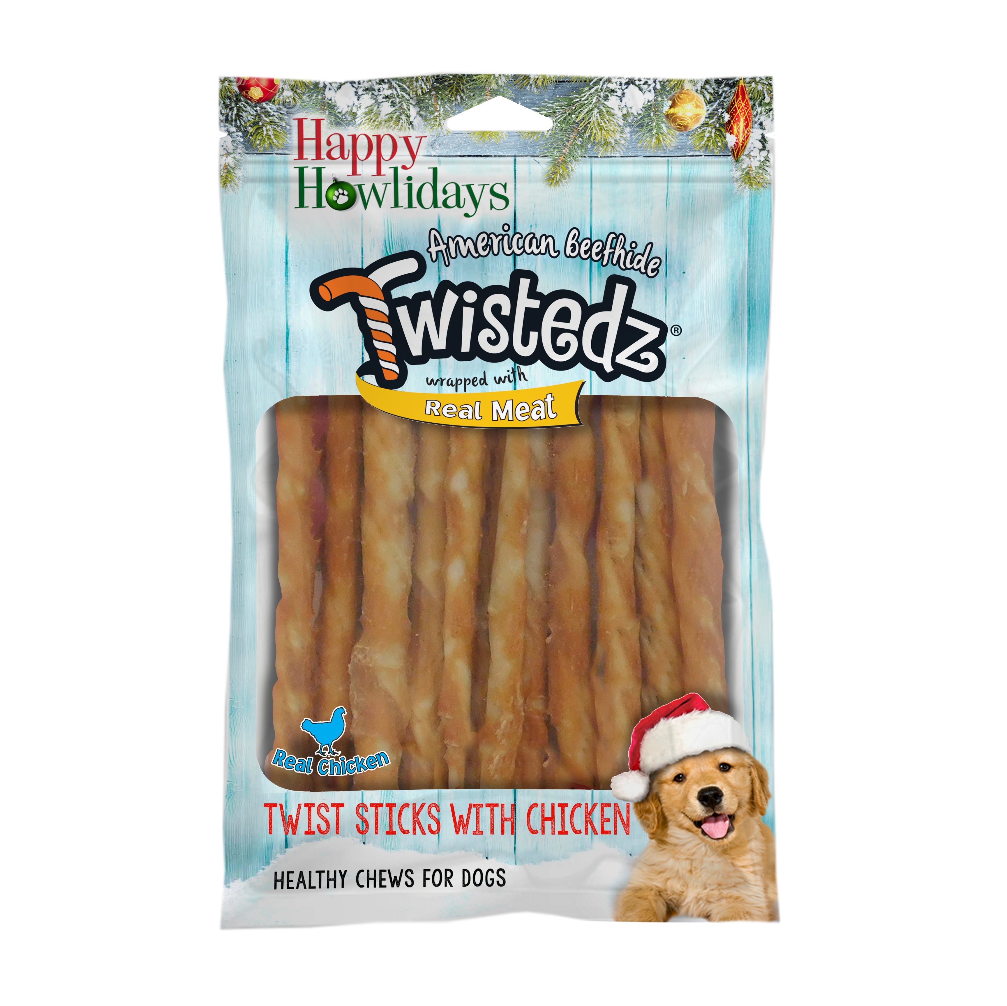Twistedz Beefhide Twist Sticks Dog Treats Chicken Shop Bones