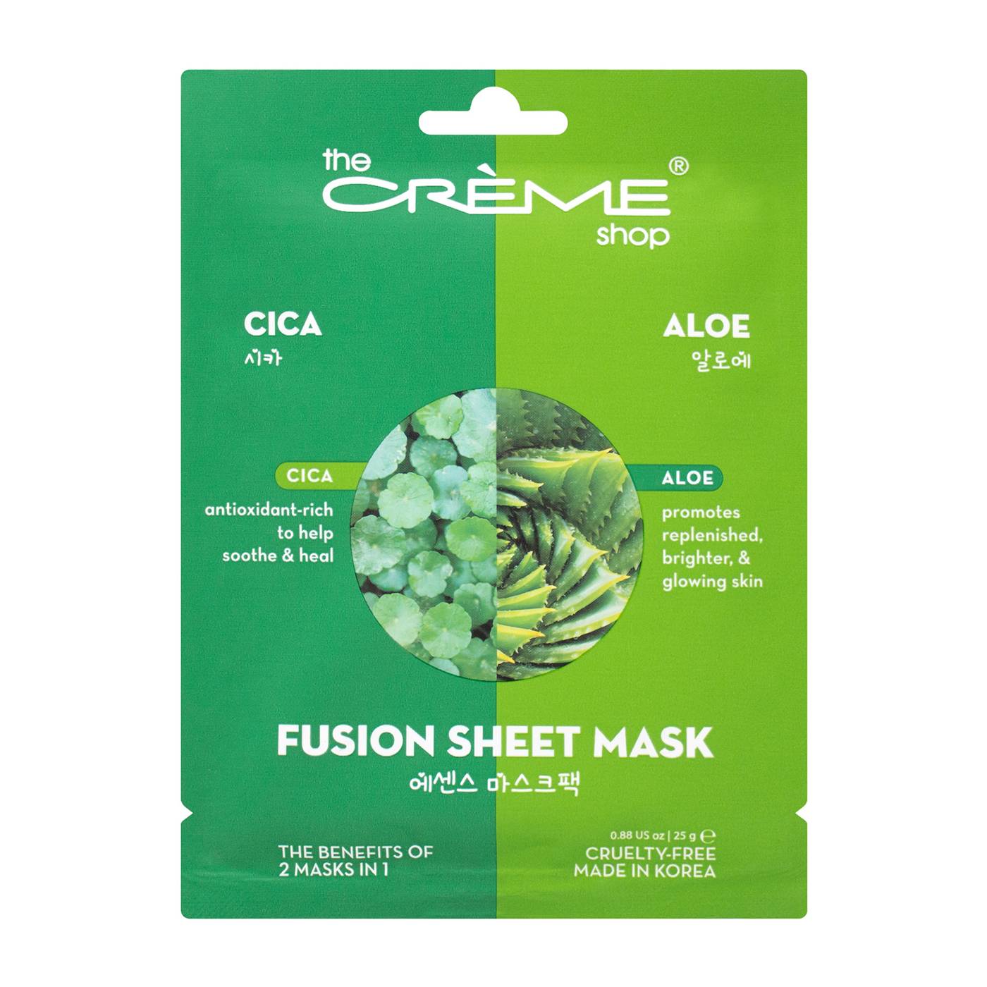 The Crème Shop Cica & Aloe Fusion Sheet Mask; image 1 of 2