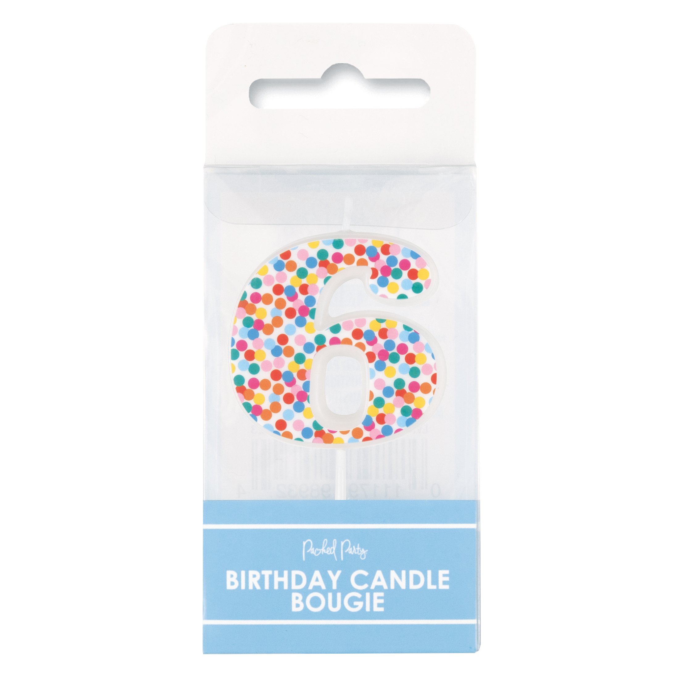 Packed Party Number 6 Confetti Birthday Candle Shop Birthday Candles