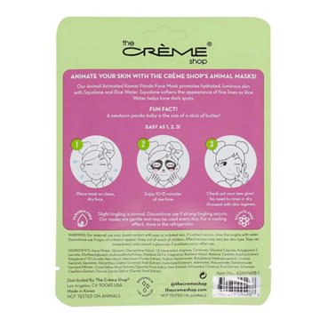 The Crème Shop Be Bright, Skin! Animated Kawaii Panda Face Mask