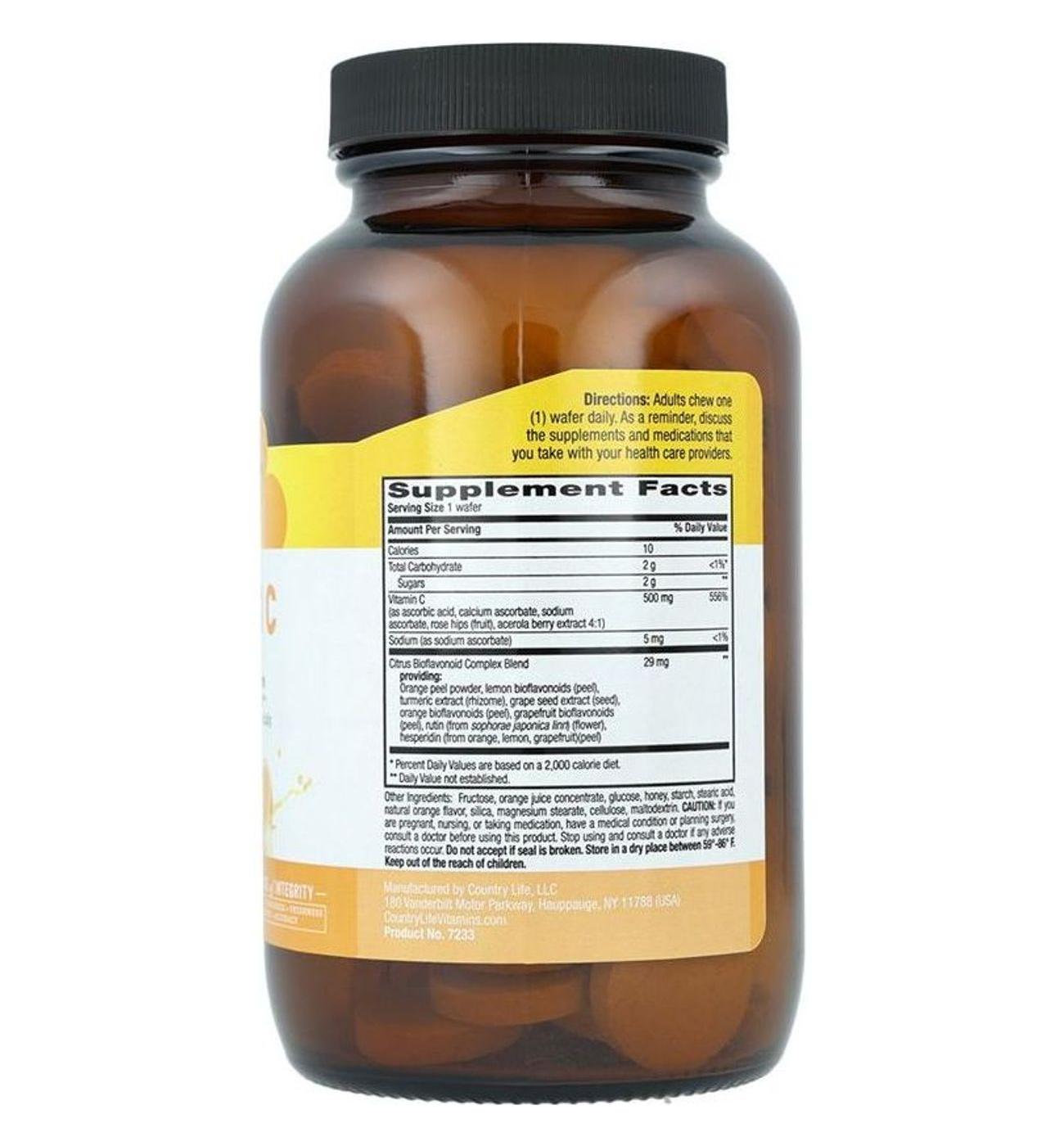 Country Life Chewable Vitamin C Wafers - 500 mg; image 3 of 4