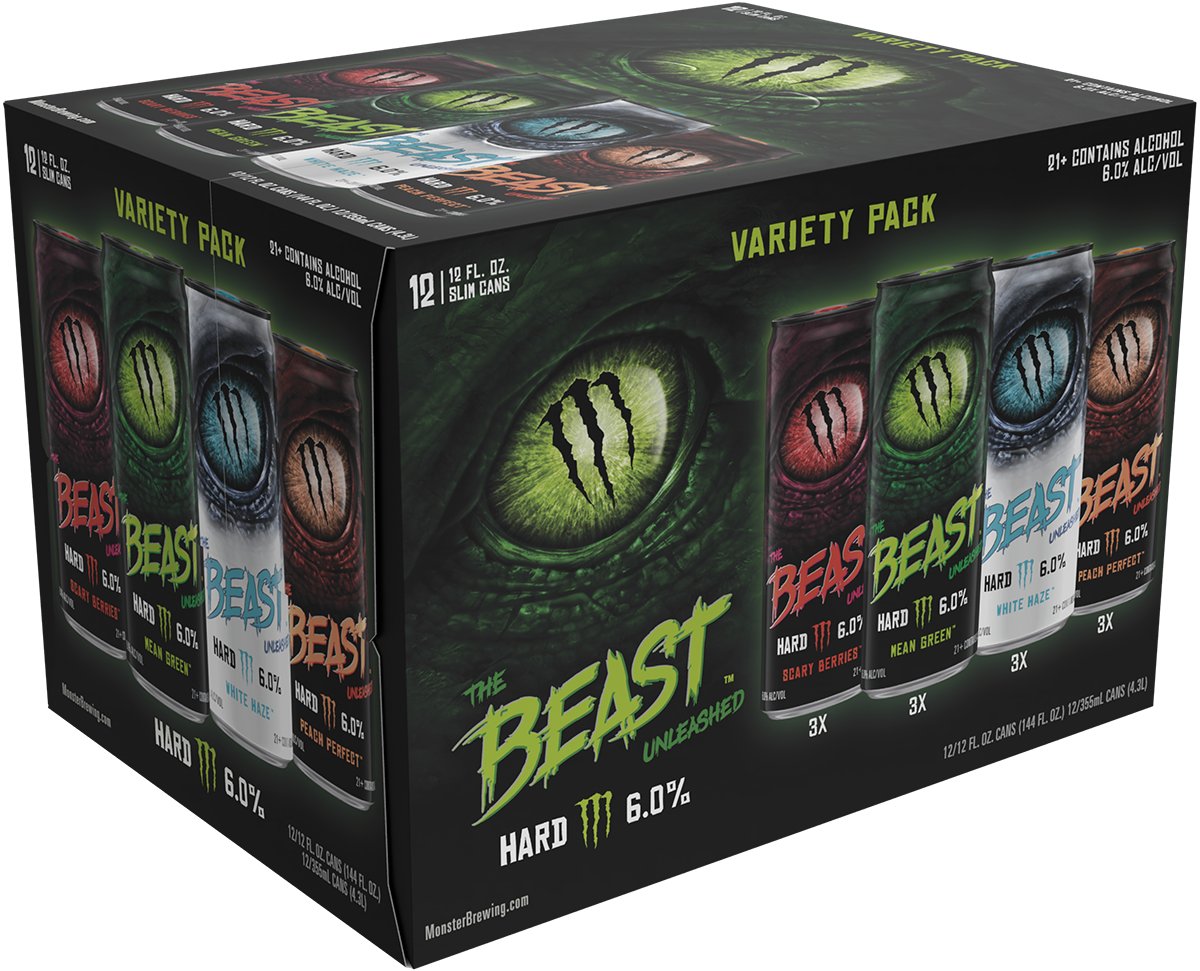 Monster The Beast Unleashed Monster Hard Seltzer Variety 12 pk