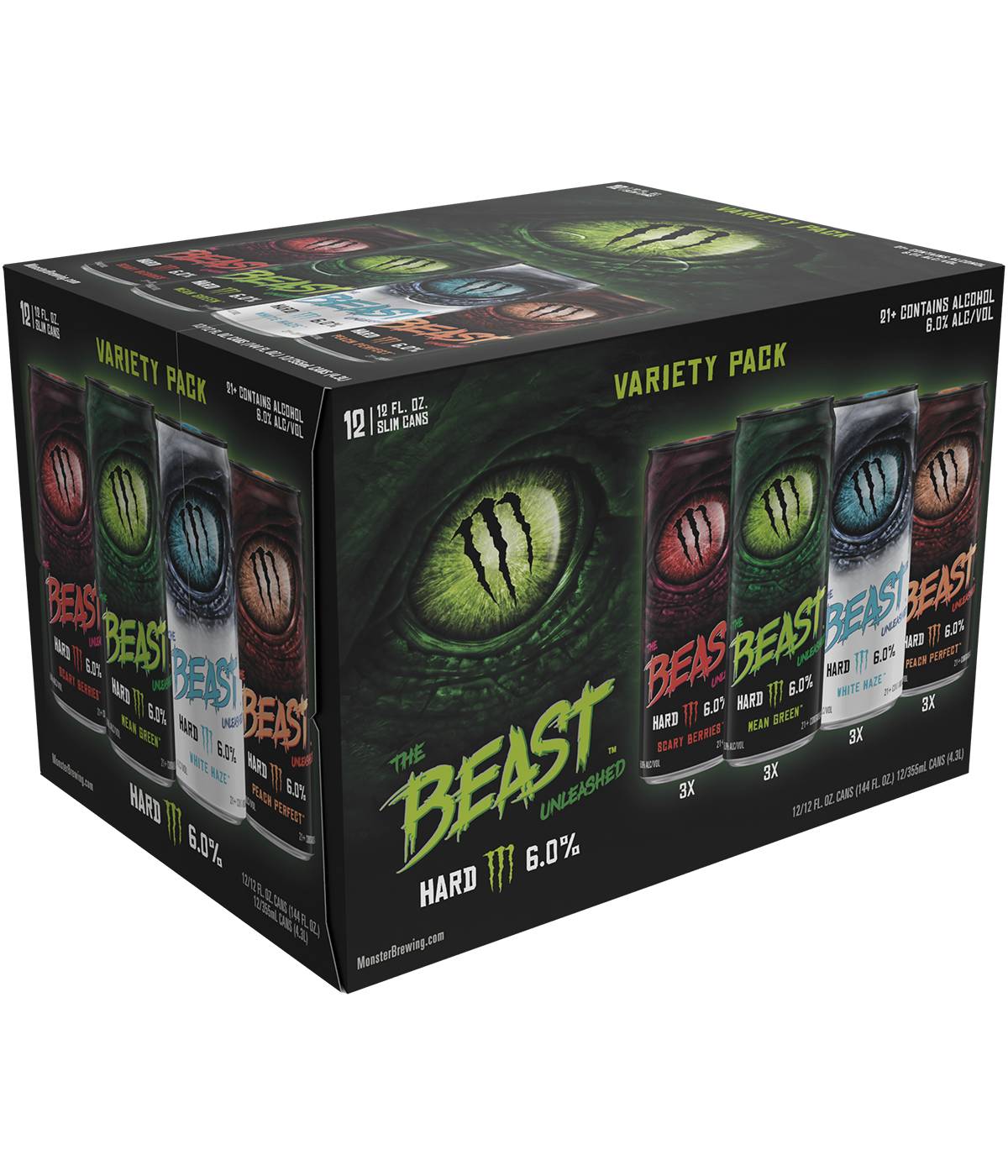 The Beast Unleashed Monster Hard Seltzer Variety Pack 12 oz Cans - Shop ...