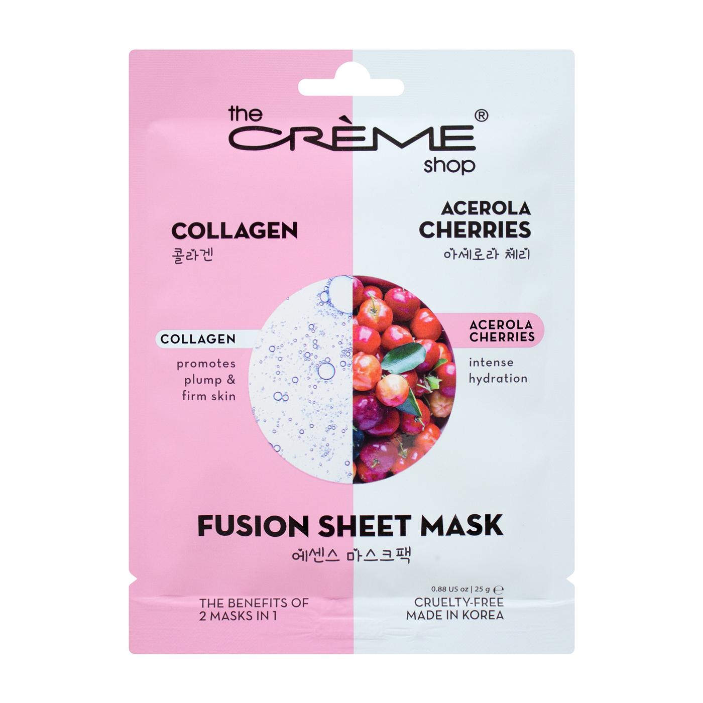 The Crème Shop Fusion Sheet Mask - Collagen & Acerola Cherries; image 1 of 2
