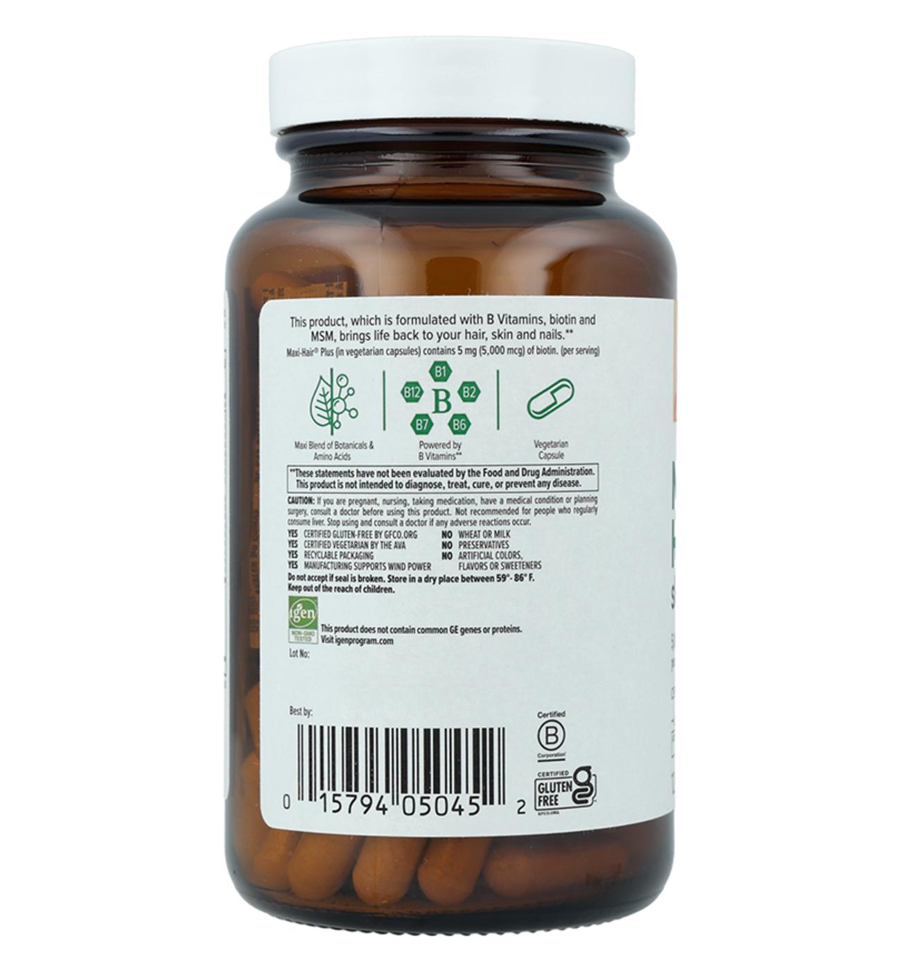 Country Life Vitamins Maxi-Hair Plus Skin & Nails Vegetarian Capsules; image 2 of 4