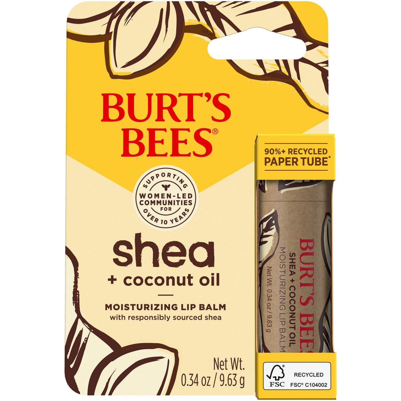 Burt's Bees Shea + Coconut Oil Moisturizing Lip Balm; image 1 of 8