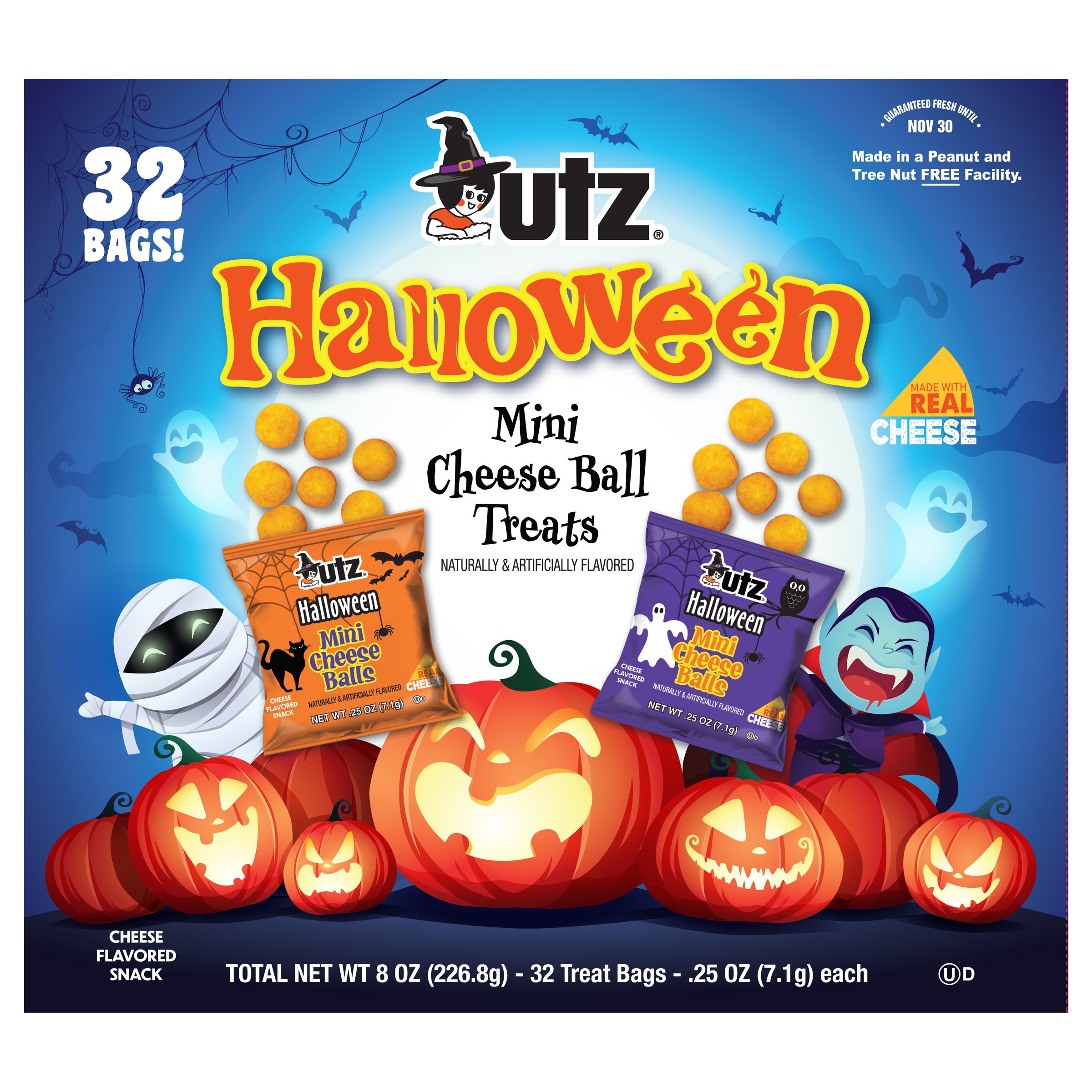 Utz Halloween Mini Cheese Ball Treats - Shop Chips at H-E-B