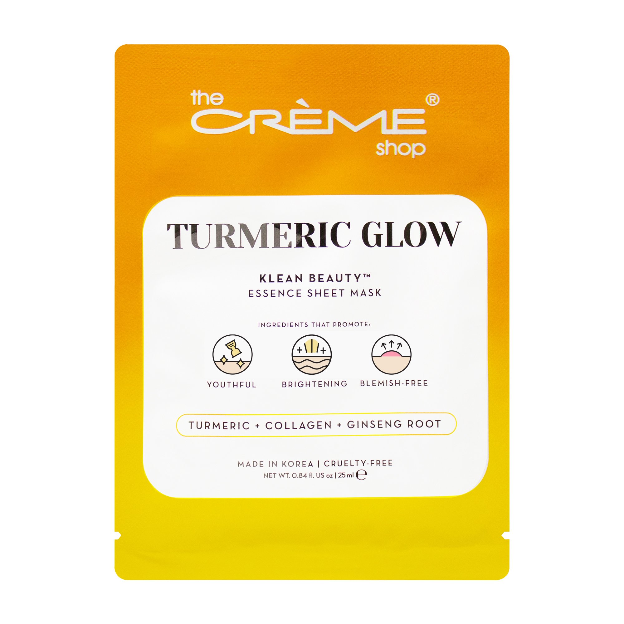 The Crème Shop Turmeric Glow Essence Sheet Mask Shop Facial Masks And Treatments At H E B 0027