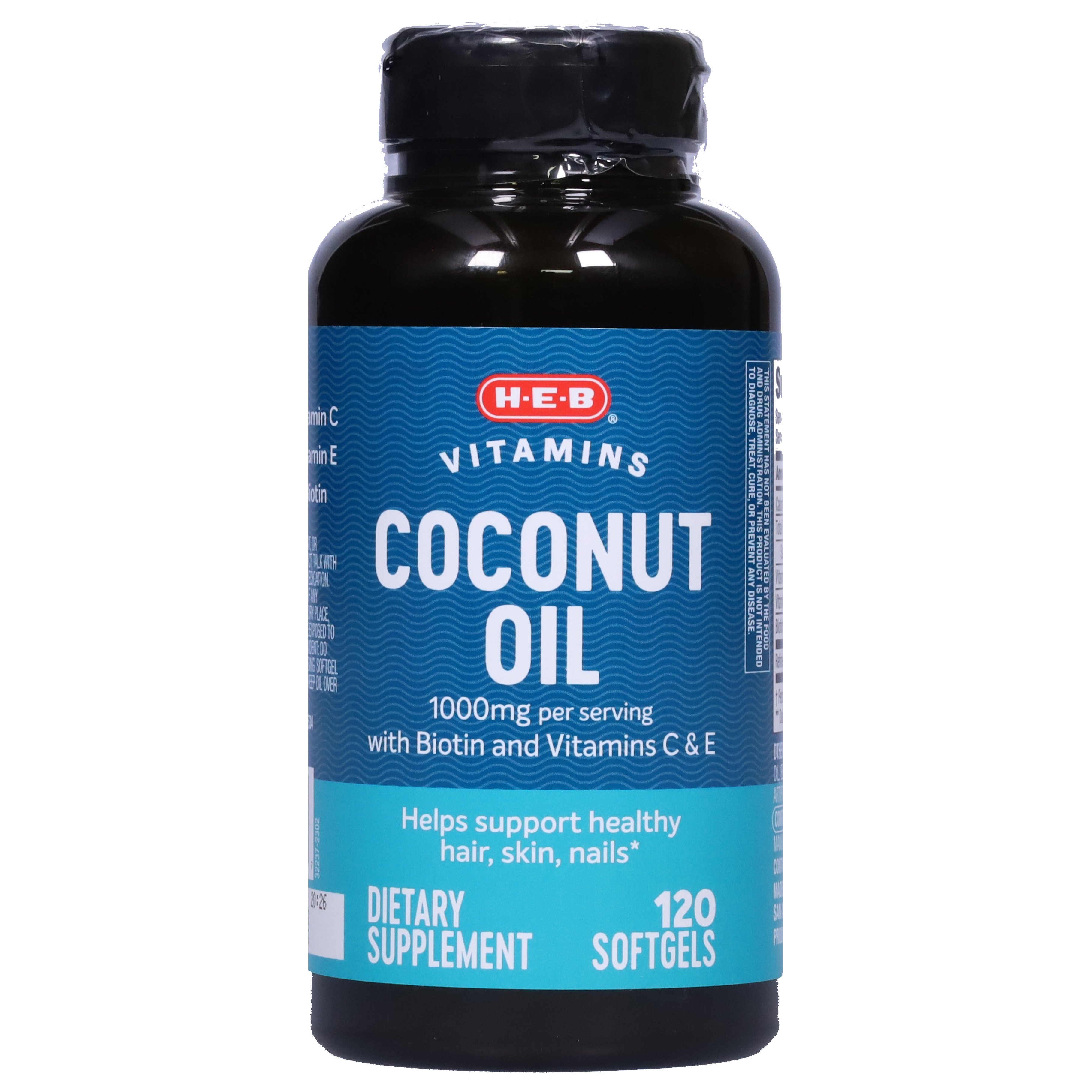 HEB Coconut Oil with Vitamin E Softgels Shop Herbs & Homeopathy at HEB