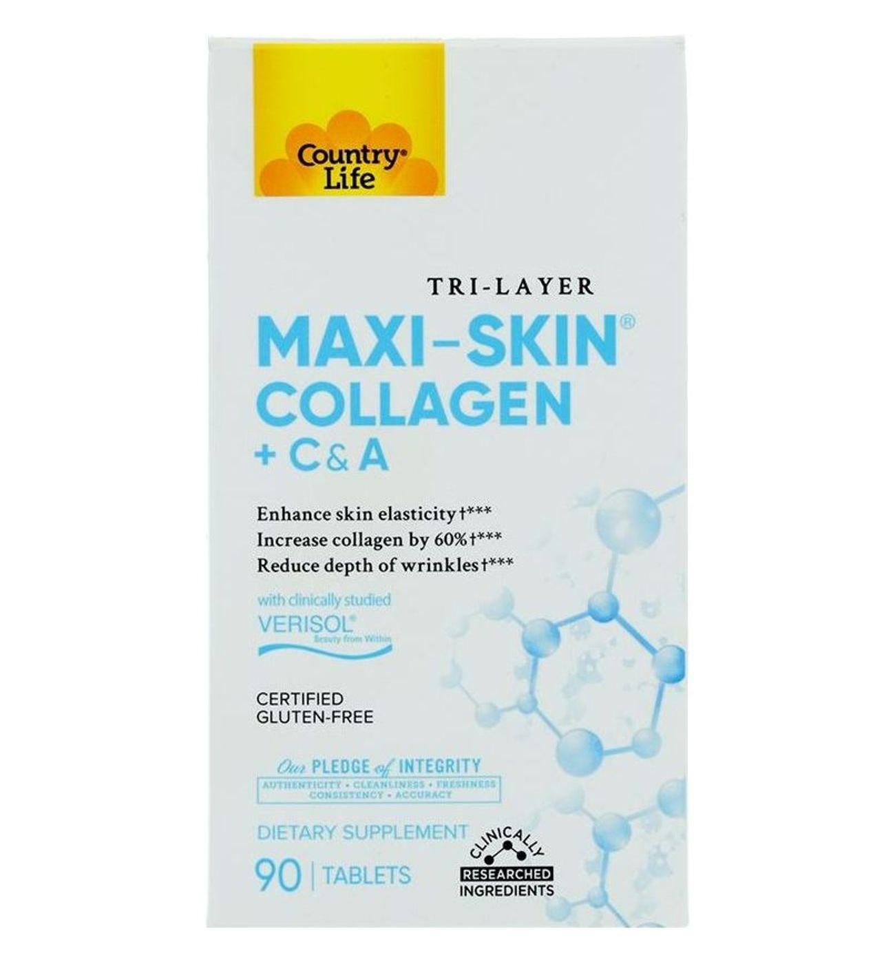 Country Life Maxi-Skin Collagen + C & A Tablets; image 1 of 4