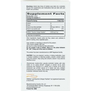 Country Life Maxi-Skin Collagen + C & A Tablets, 90 ct