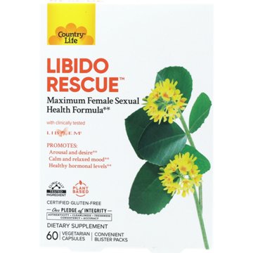 Country Life Vitamins Libido Rescue Vegetarian Capsules, 60 ct