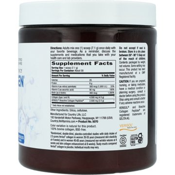 Country Life Vitamins Maxi-Collagen 7000 Powder , 7.5 oz