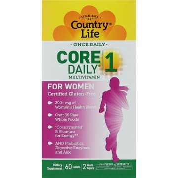 Country Life Vitamins Core Daily-1 Multivitamin for Women, 60 ct