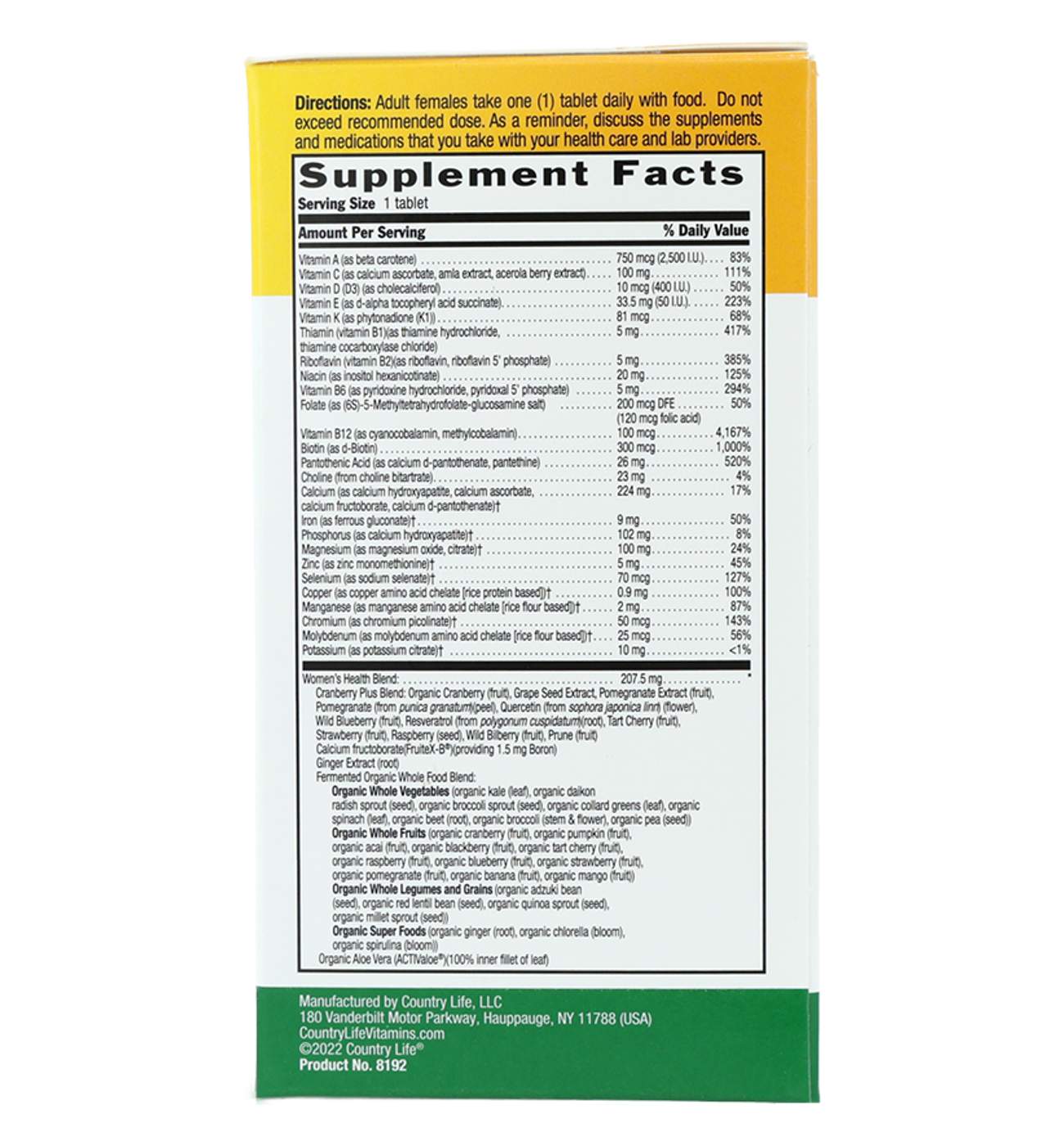 Country Life Vitamins Core Daily-1 Multivitamin for Women; image 3 of 4