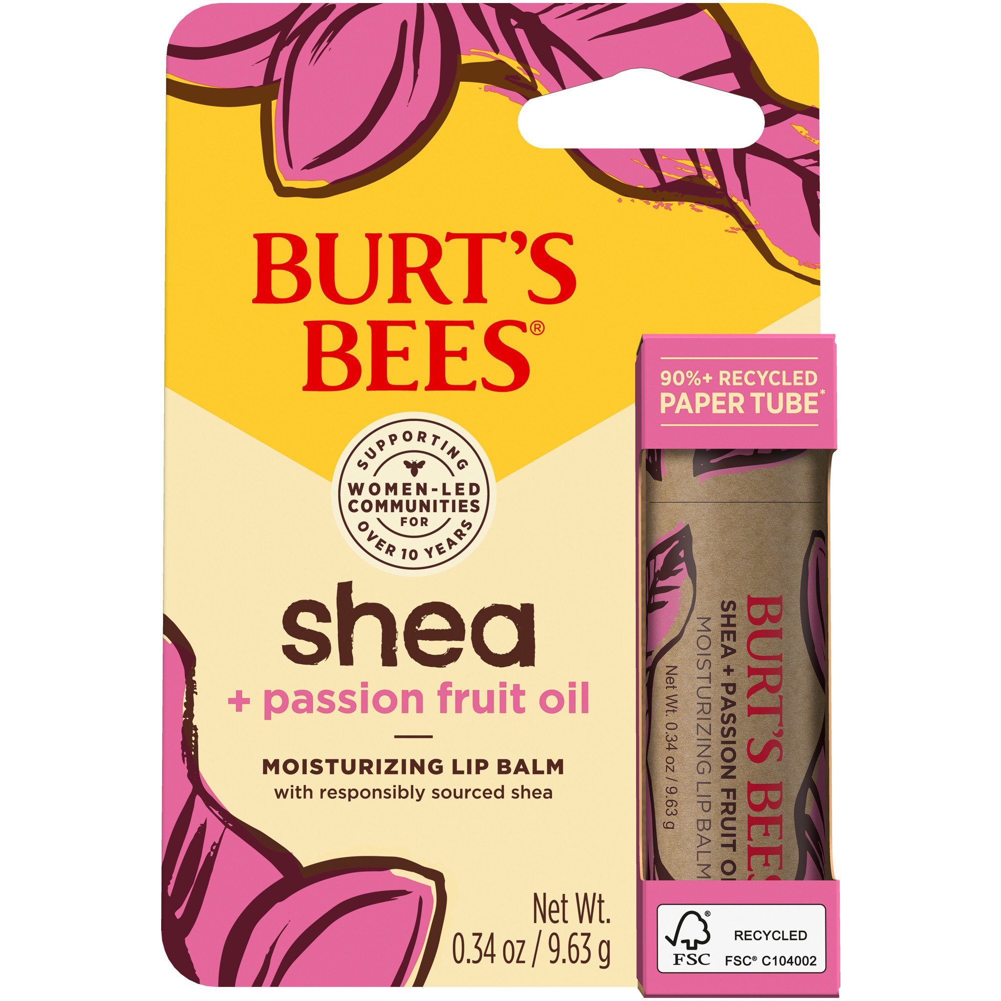 BURT'S BEES Lip Balm Shea + Passion Fruit Oil (0.34oz)