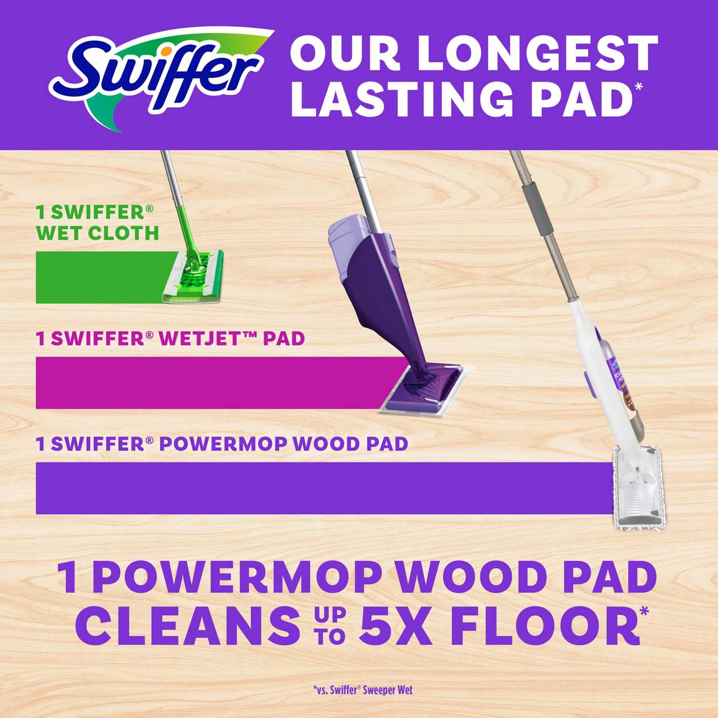 Swiffer PowerMop Wood Mopping Pad Refills for Floor Cleaning; image 7 of 8