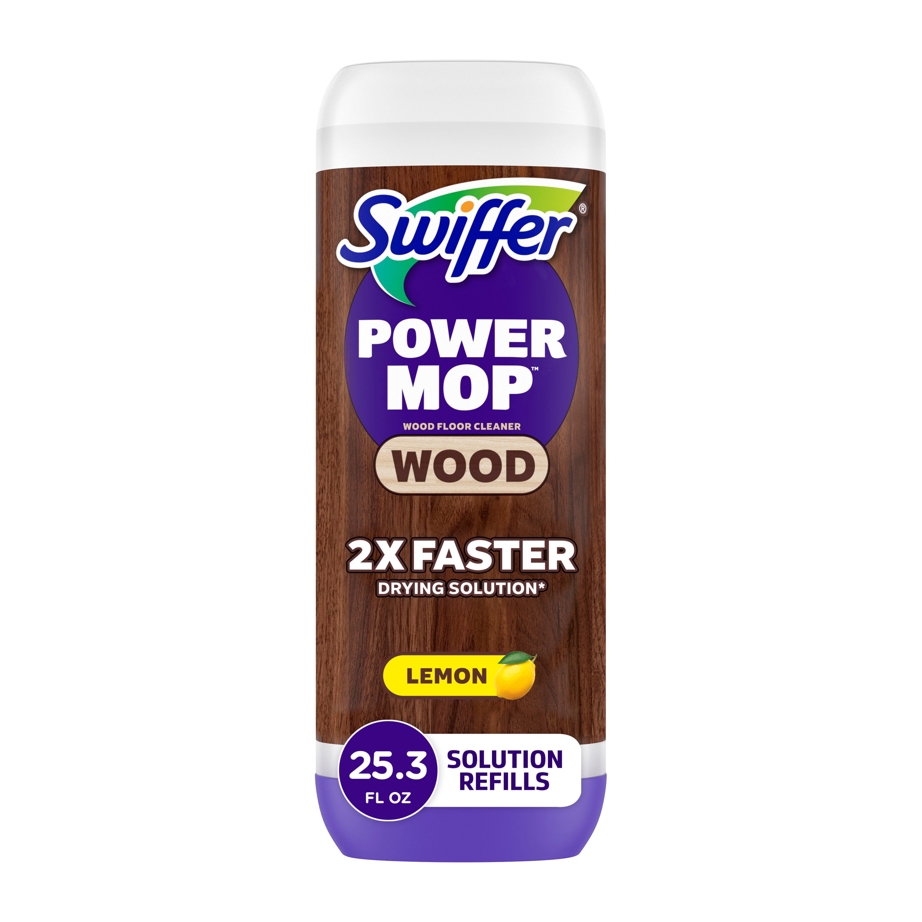 Swiffer Power Mop Wood Refill Solution QuickDry Hardwood Floor