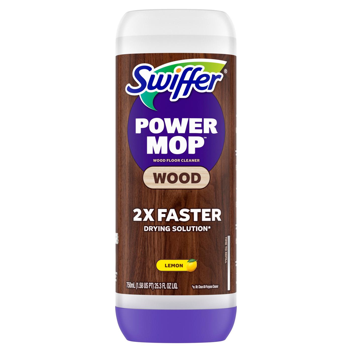 Swiffer Power Mop Wood Refill Solution QuickDry Hardwood Floor