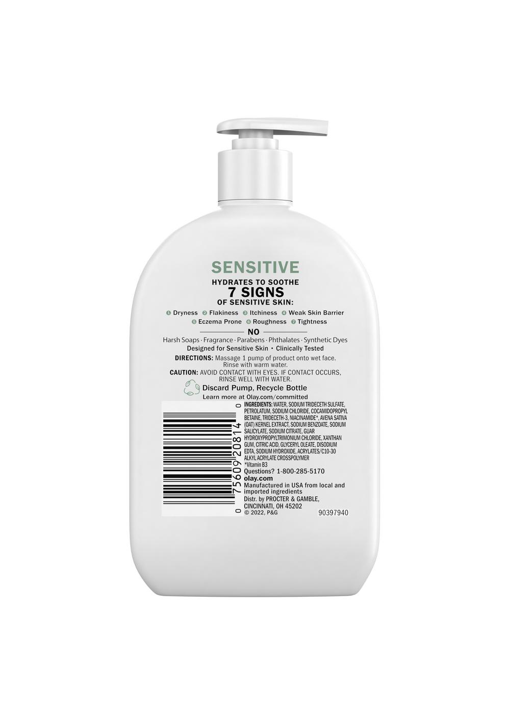 Olay Sensitive Gentle Cream Cleanser; image 2 of 2