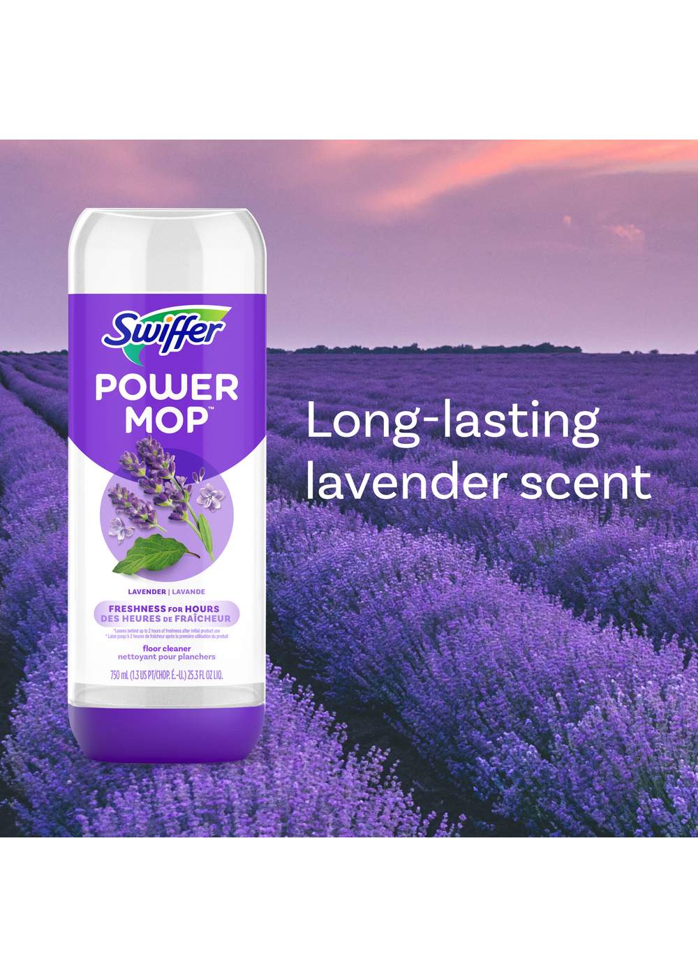 Swiffer Power Mop Floor Cleaner Solution Refill - Lavender - Shop Mops at  H-E-B