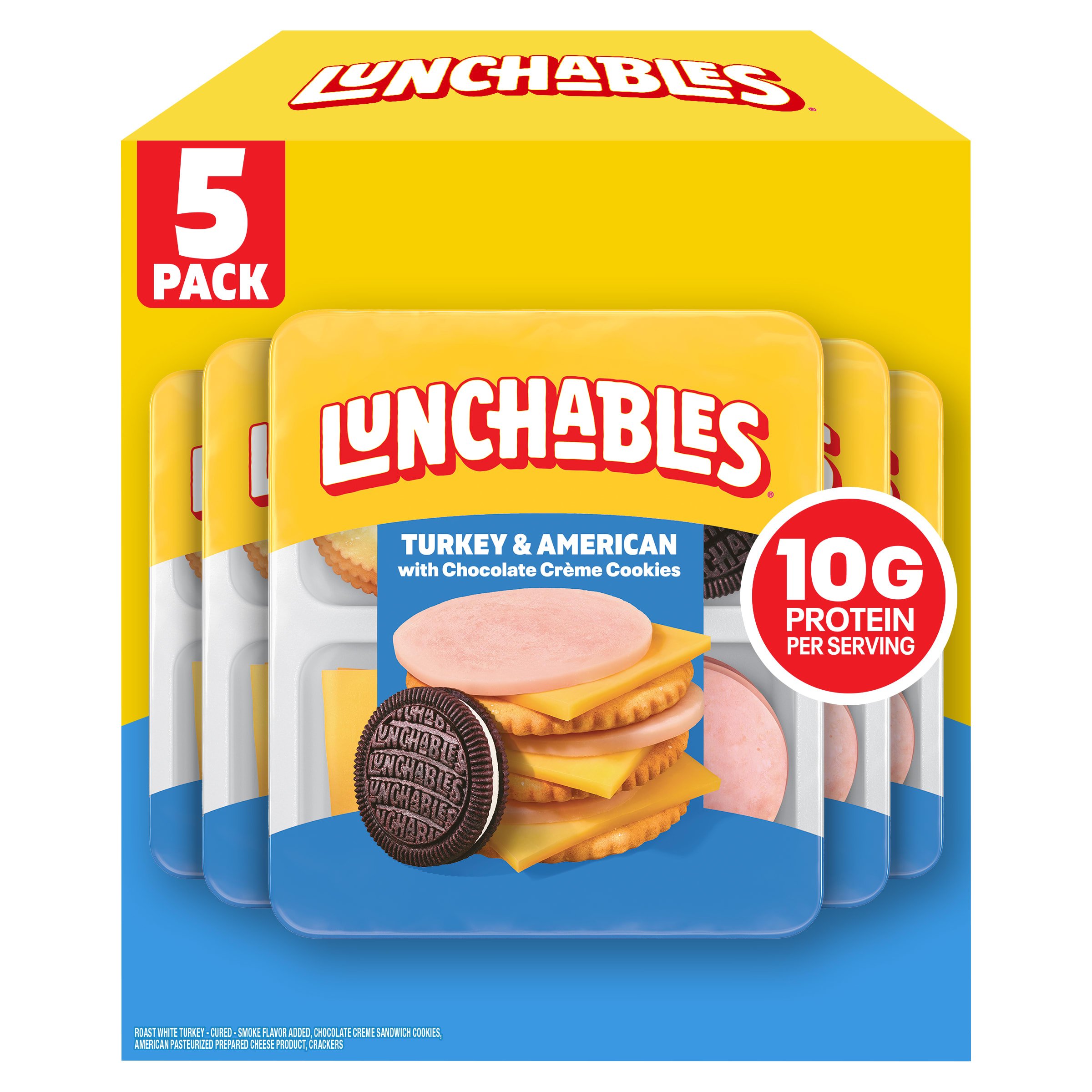 Lunchables Turkey & American with Chocolate Creme Cookies, 5 ct pack, 16 oz