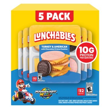 Lunchables Turkey & American With Chocolate Creme Cookies, 5 Ct Pack, 3.2 Oz s, 16 oz