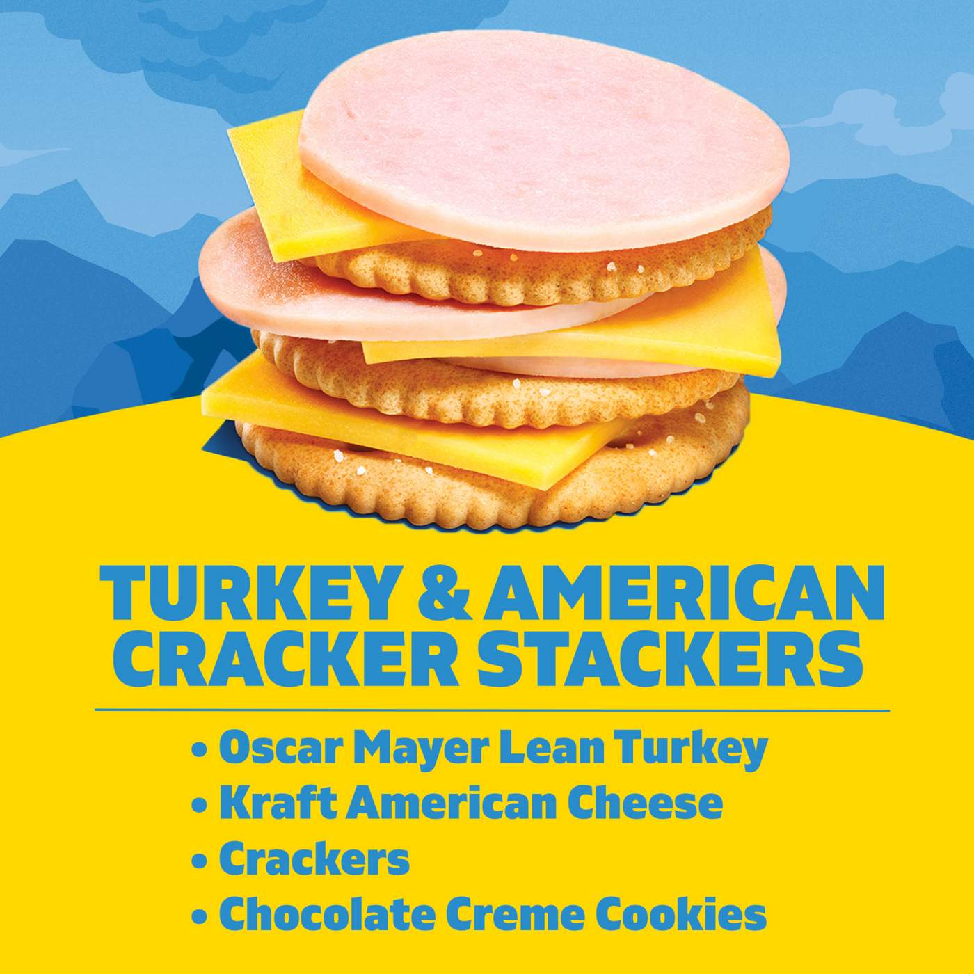 Lunchables Snack Kit Trays - Turkey & American Cracker Stackers with Chocolate Creme Cookies; image 3 of 6