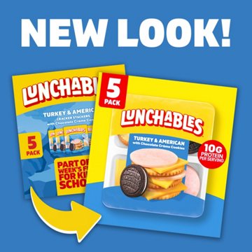 Lunchables Turkey & American With Chocolate Creme Cookies, 5 Ct Pack, 3.2 Oz s, 16 oz