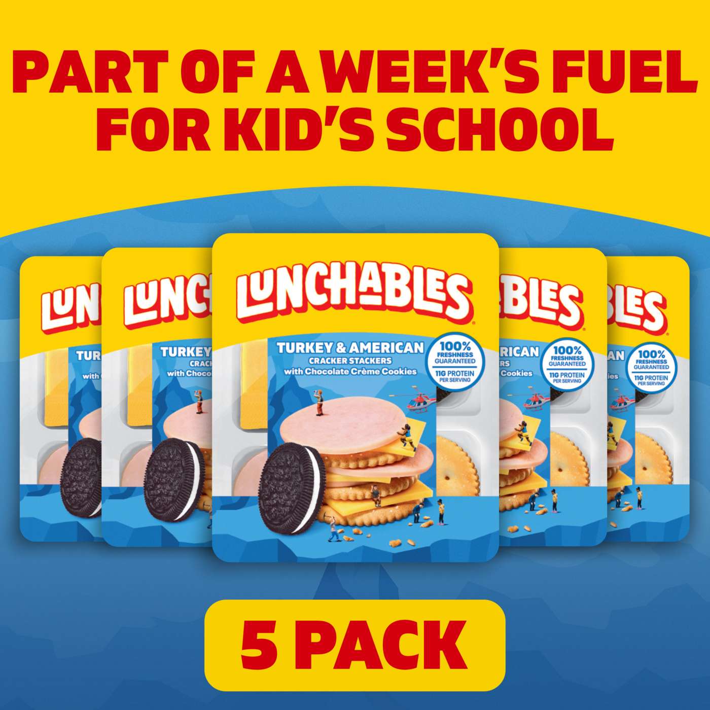 Lunchables Snack Kit Trays - Turkey & American Cracker Stackers with Chocolate Creme Cookies; image 6 of 6