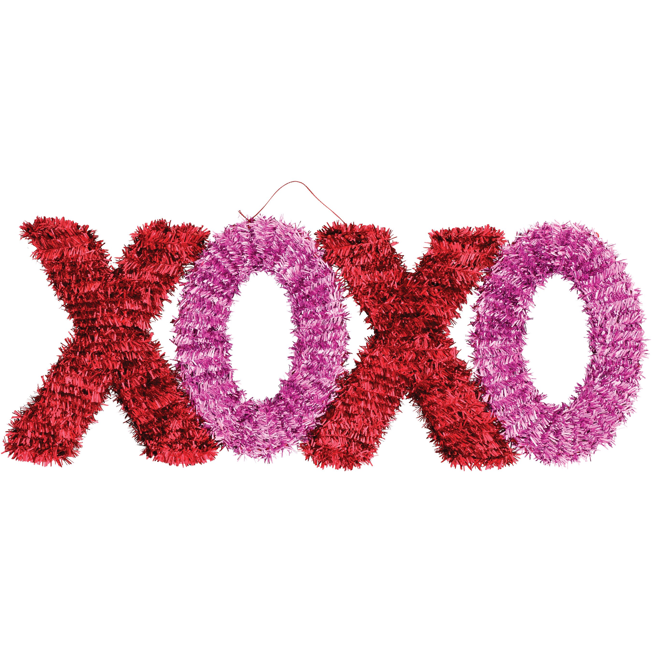 FC Young Tinsel Valentines XOXO Wall Decor Shop Seasonal decor at HEB
