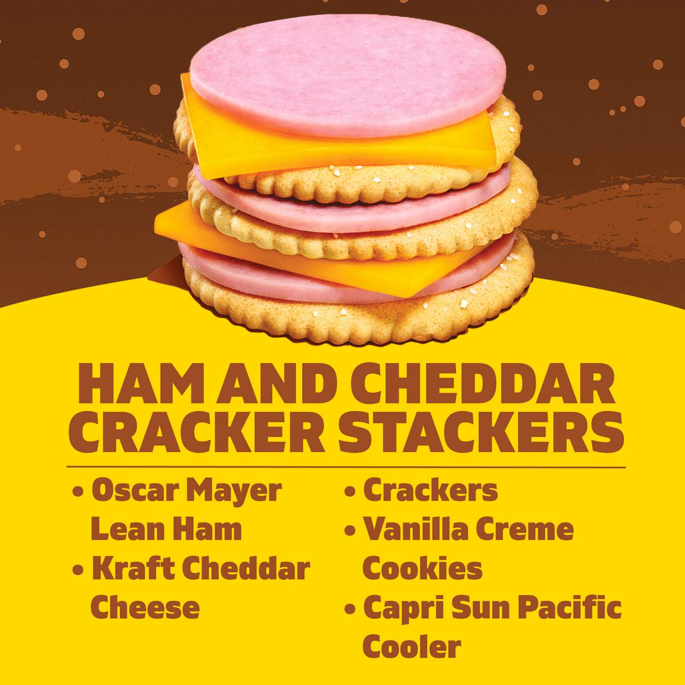 Lunchables Snack Kit Trays - Ham & Cheddar Cheese Cracker Stackers with Vanilla Cookies; image 3 of 6