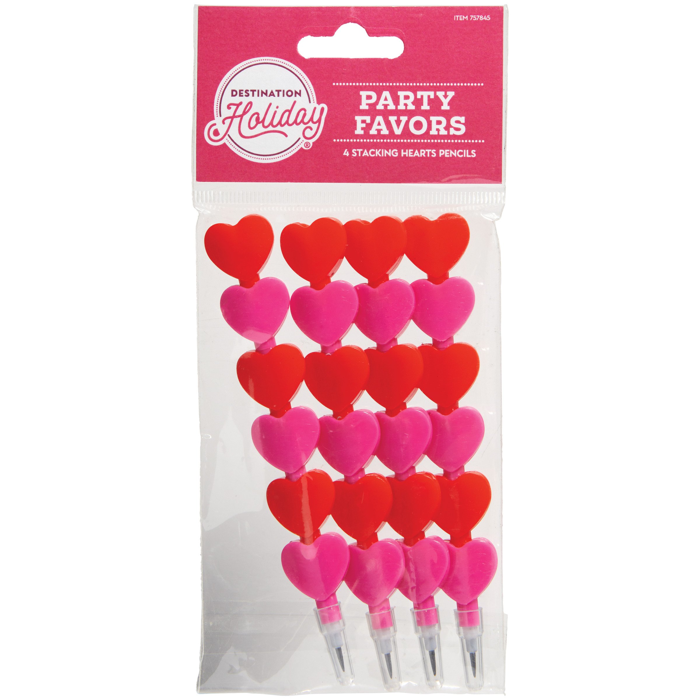 Destination Holiday Valentine's Day Stacking Hearts Pencils - Shop ...