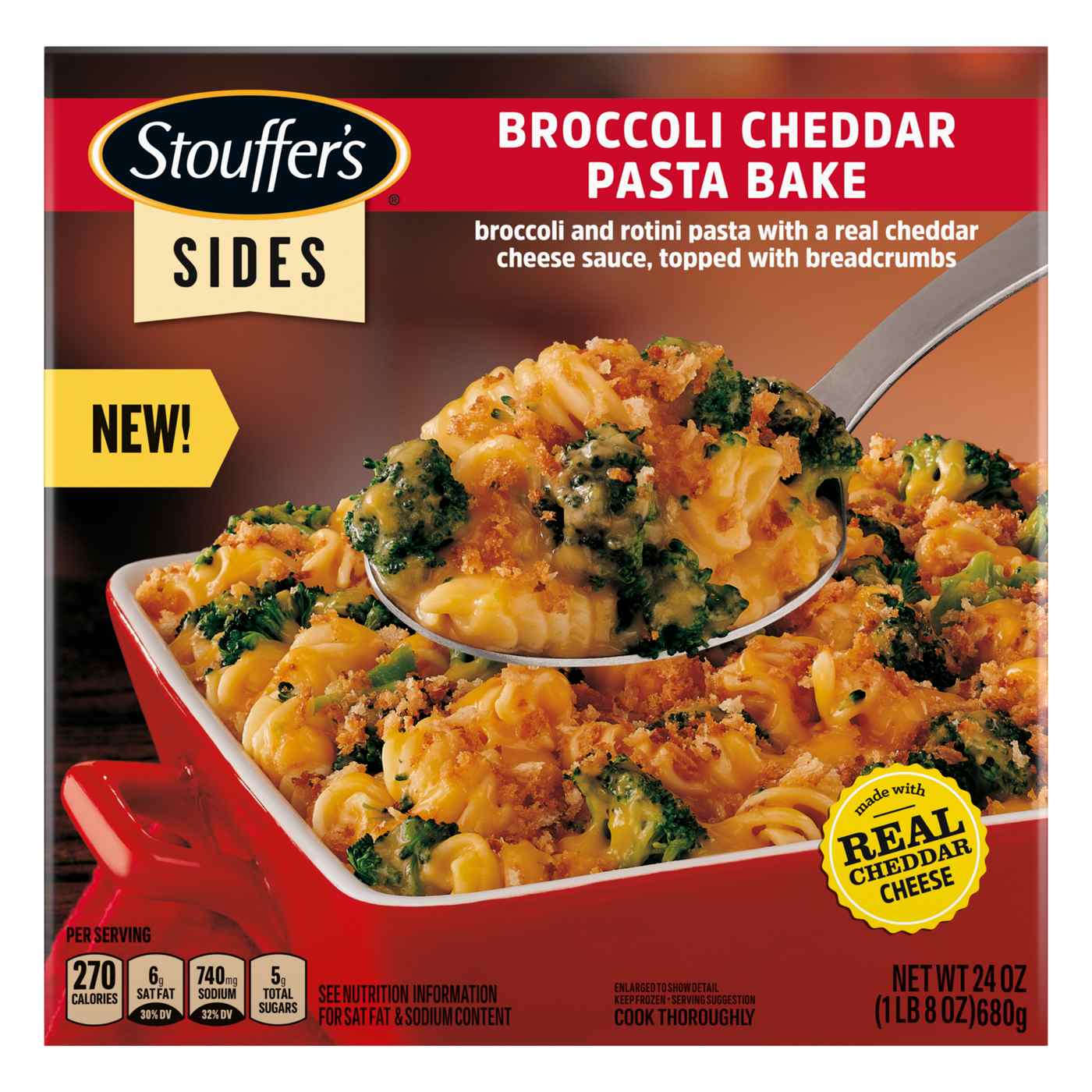 Stouffer's Sides Broccoli Cheddar Pasta Bake; image 1 of 2