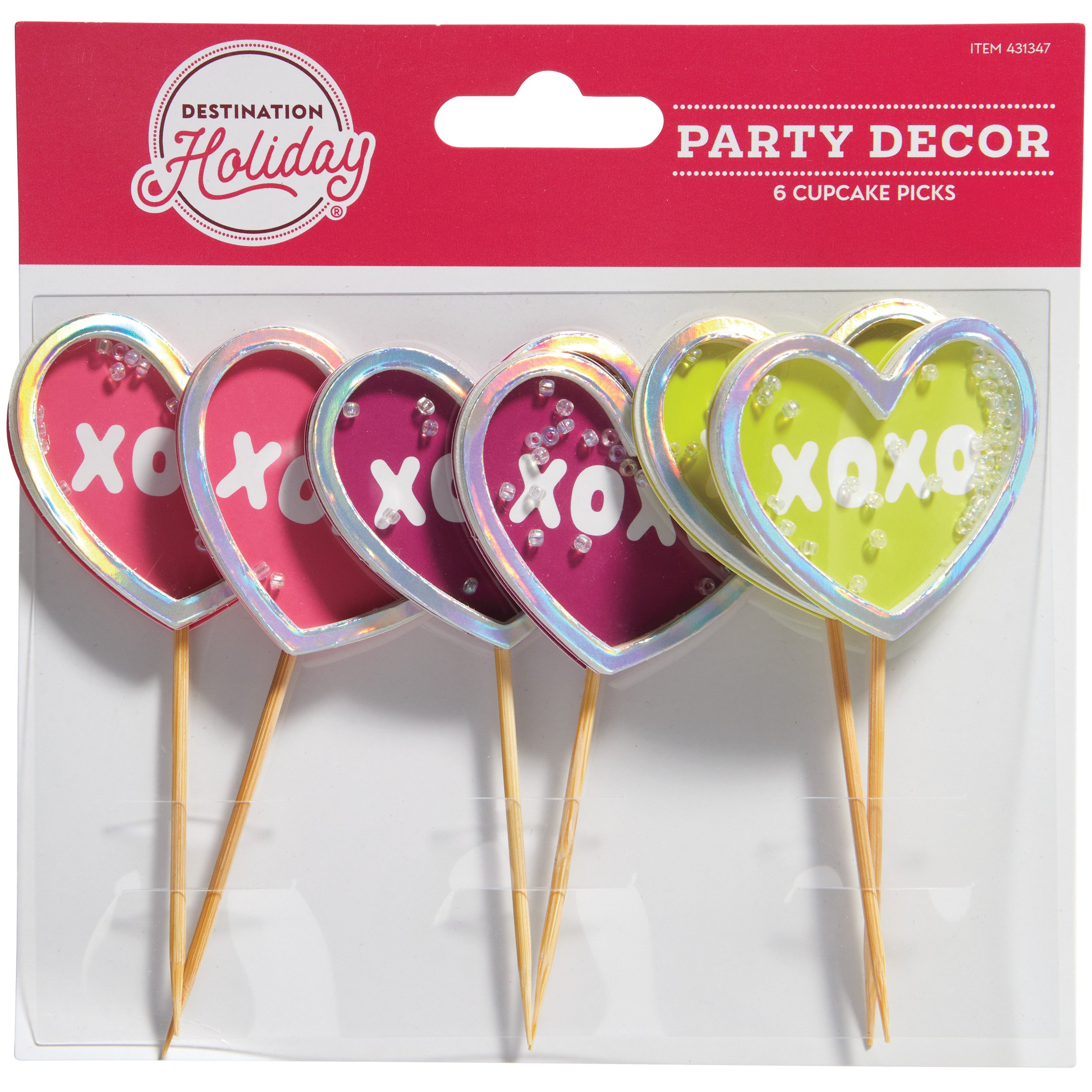 Destination Holiday Valentine S Day Xoxo Cupcake Picks Shop Party Decor At H E B