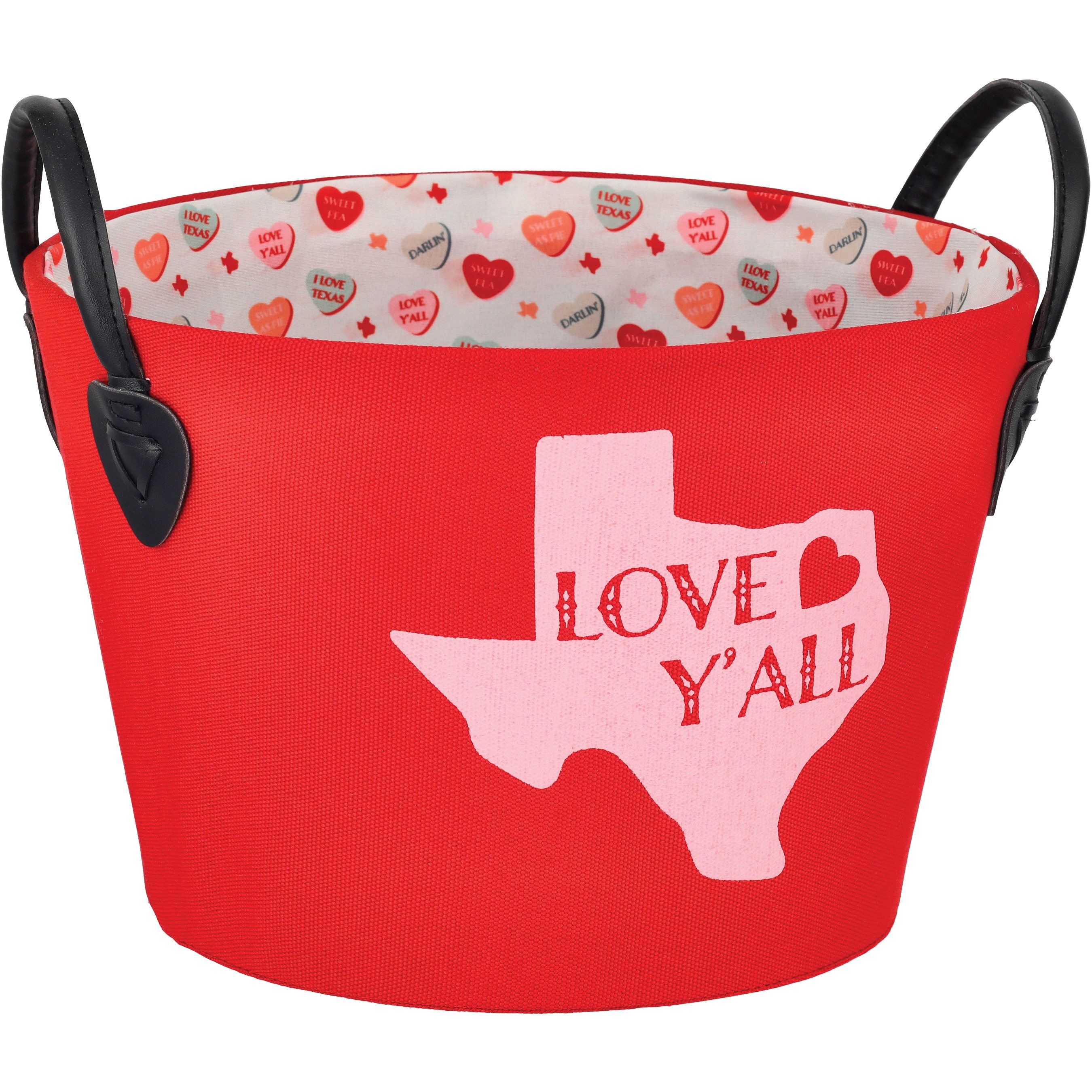 Destination Holiday Love Y'all Canvas Basket Shop Seasonal Decor at HEB