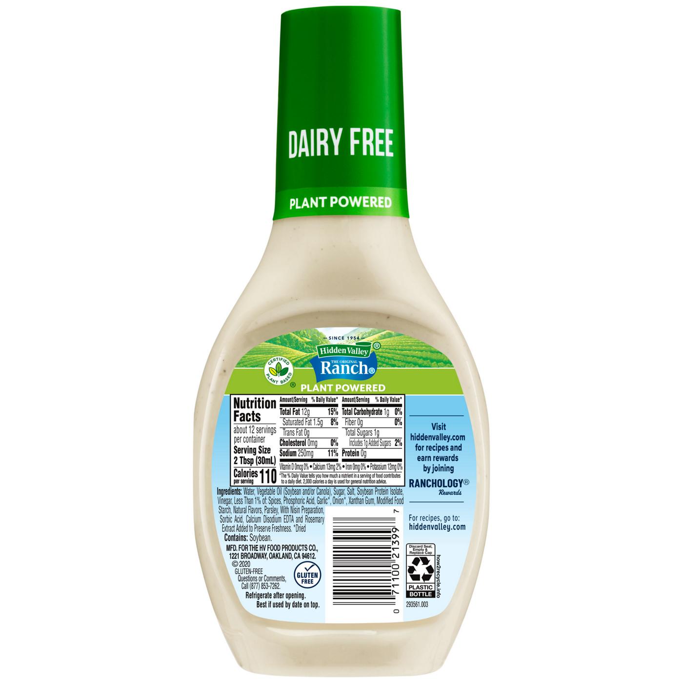 Hidden Valley Plant Powered Dairy Free Ranch Dressing; image 4 of 8
