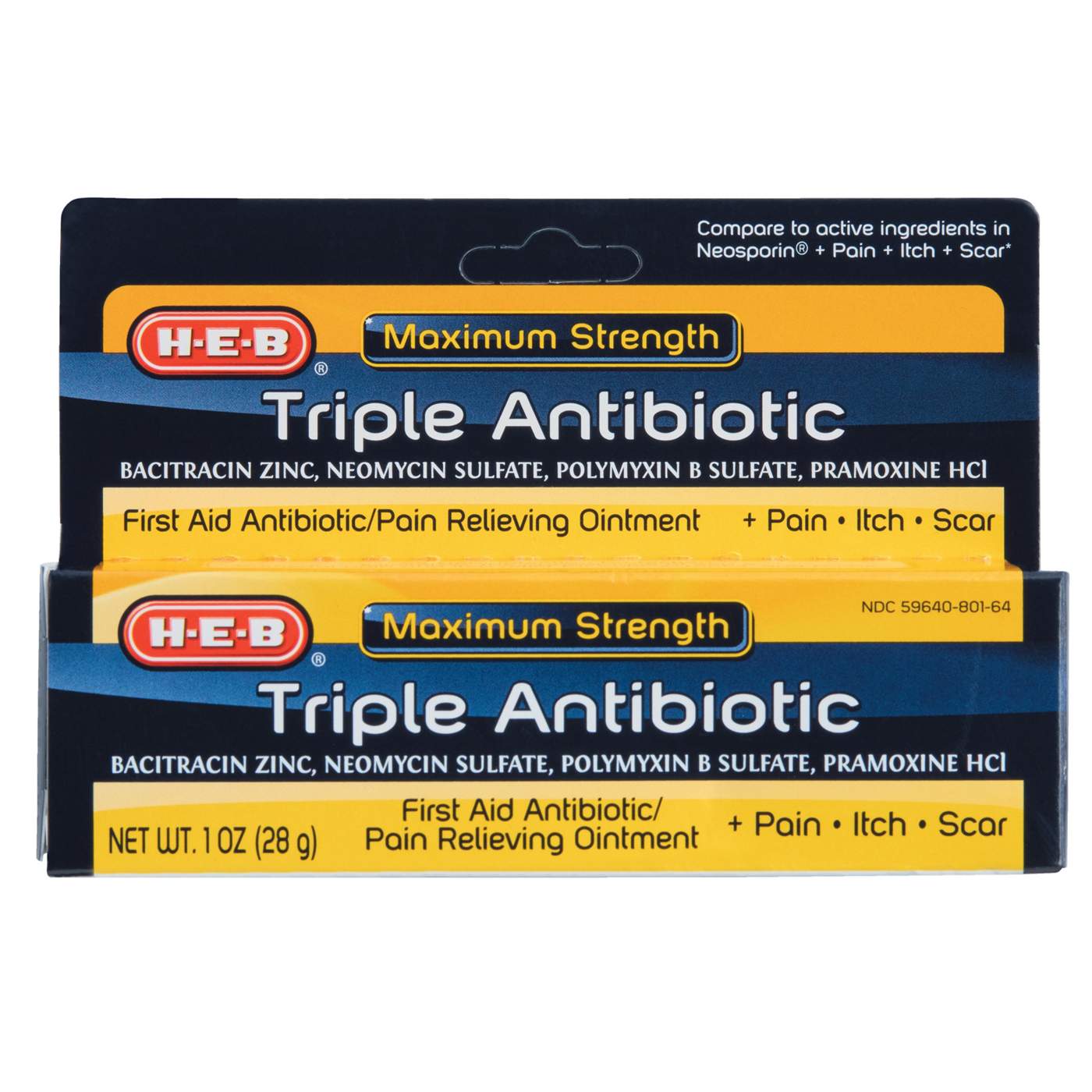 H-E-B Triple Antibiotic Plus Scar Ointment; image 1 of 2
