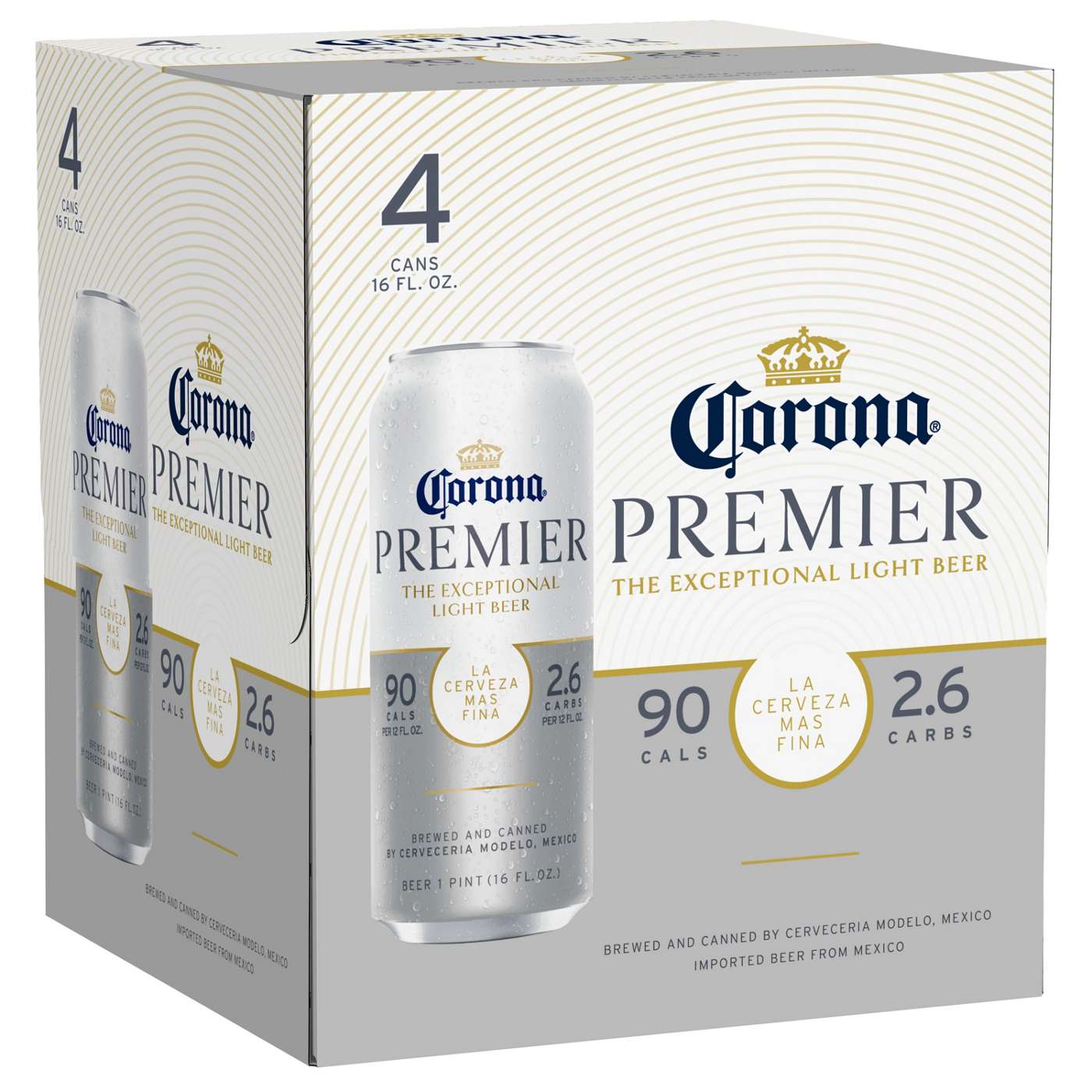 Corona Premier Mexican Lager Import Light Beer 16 oz Cans, 4 pk; image 1 of 11