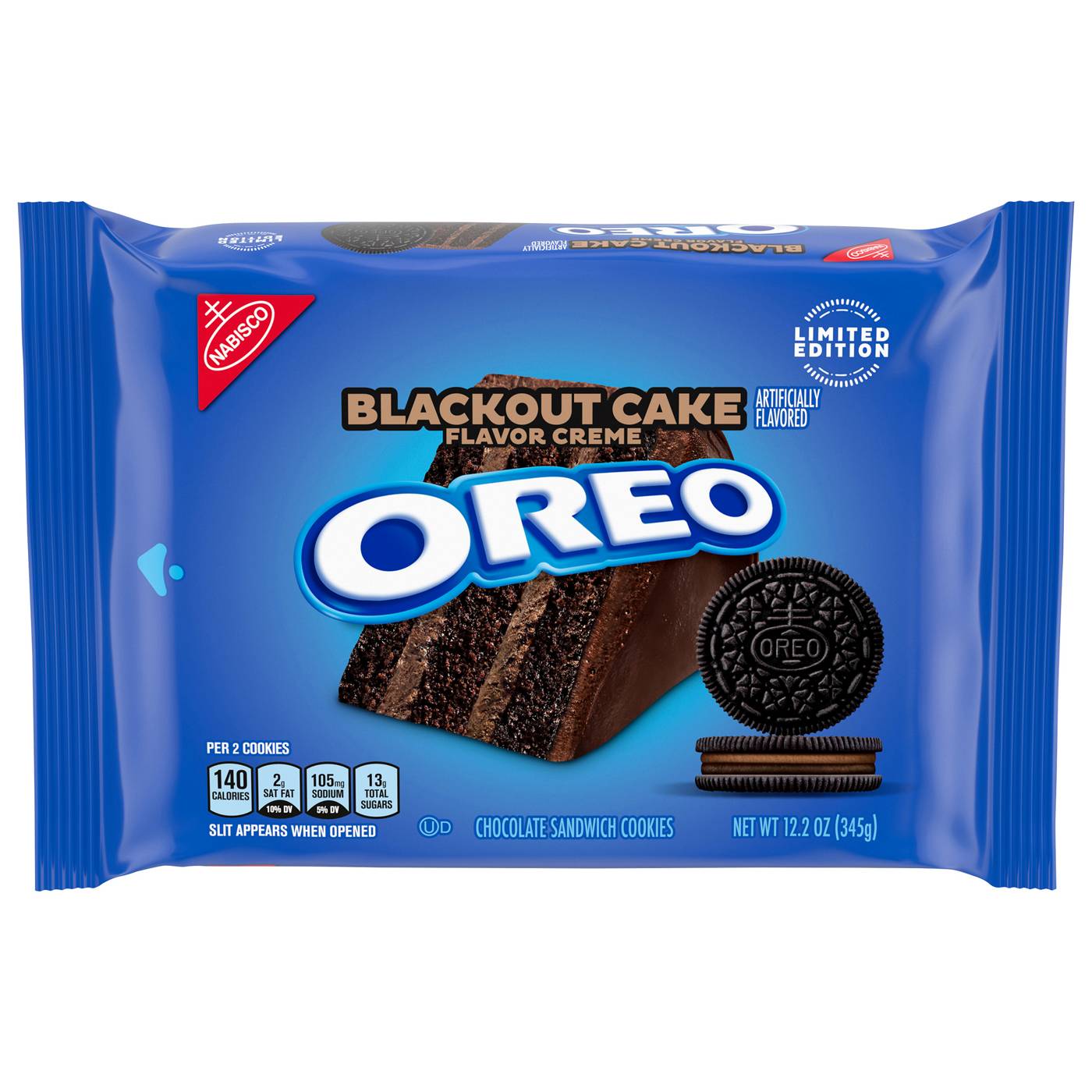 Nabisco Oreo Blackout Cake Chocolate Sandwich Cookies; image 1 of 3