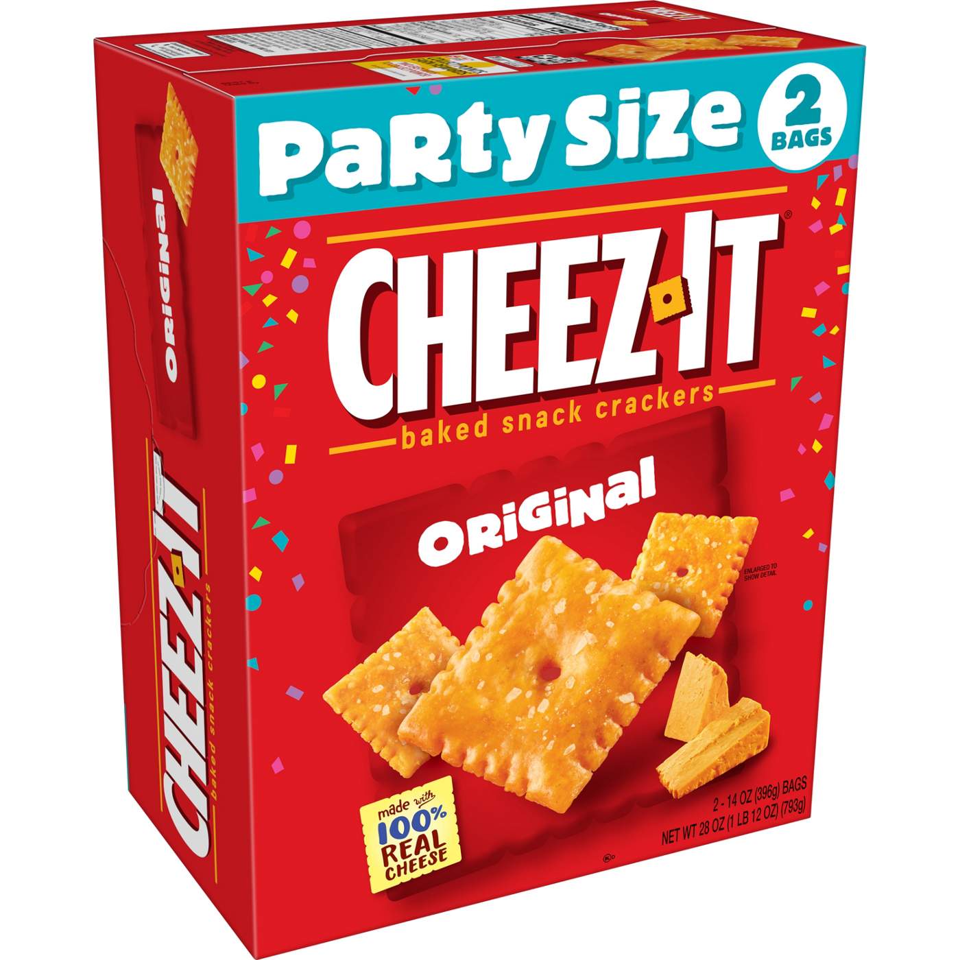 Cheez-It Original Baked Snack Cheese Crackers, Party Size - 2 Bags; image 4 of 4