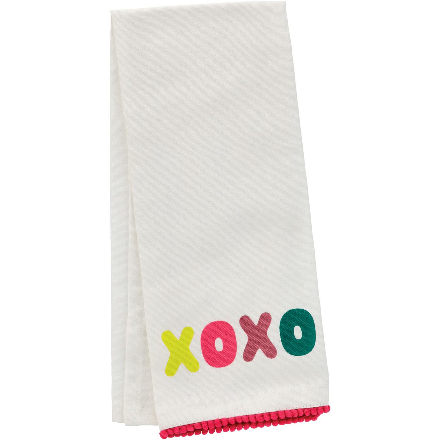 Destination Holiday Valentine's Day XOXO Kitchen Towel - White; image 1 of 2