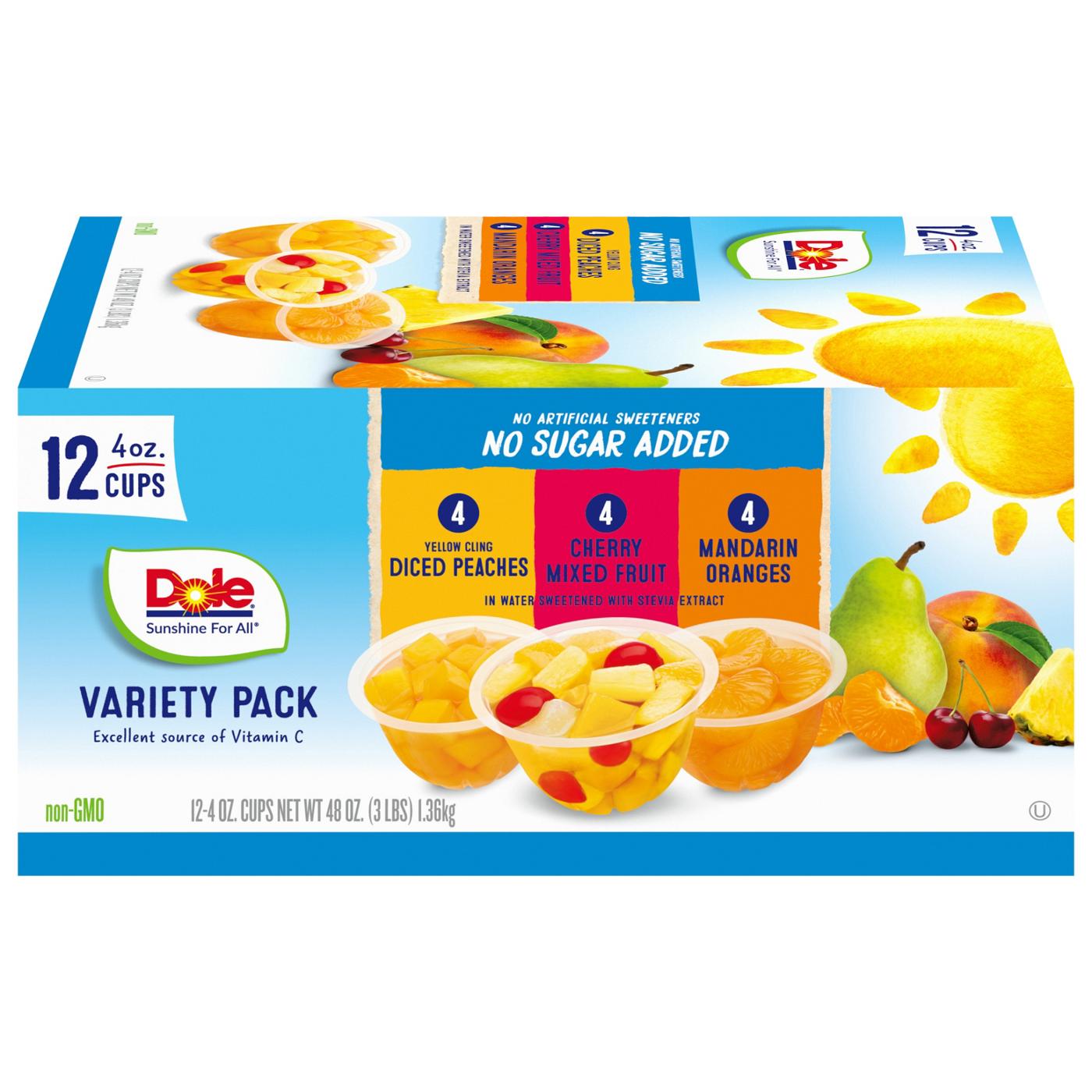 Dole Variety Pack - Peaches/ Cherry Mixed Fruit/Oranges; image 1 of 4