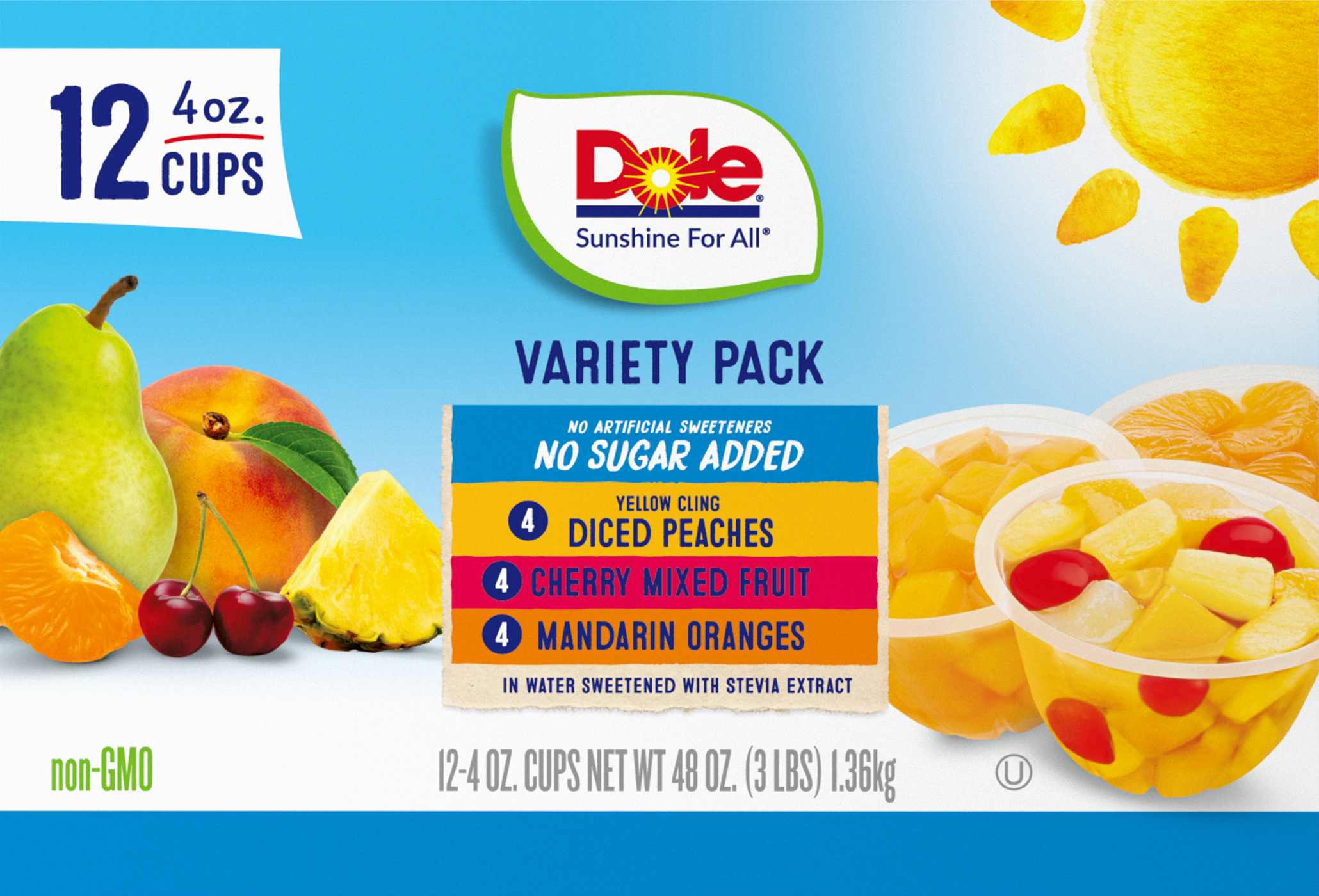 Dole Variety Pack - Peaches/ Cherry Mixed Fruit/Oranges; image 3 of 4