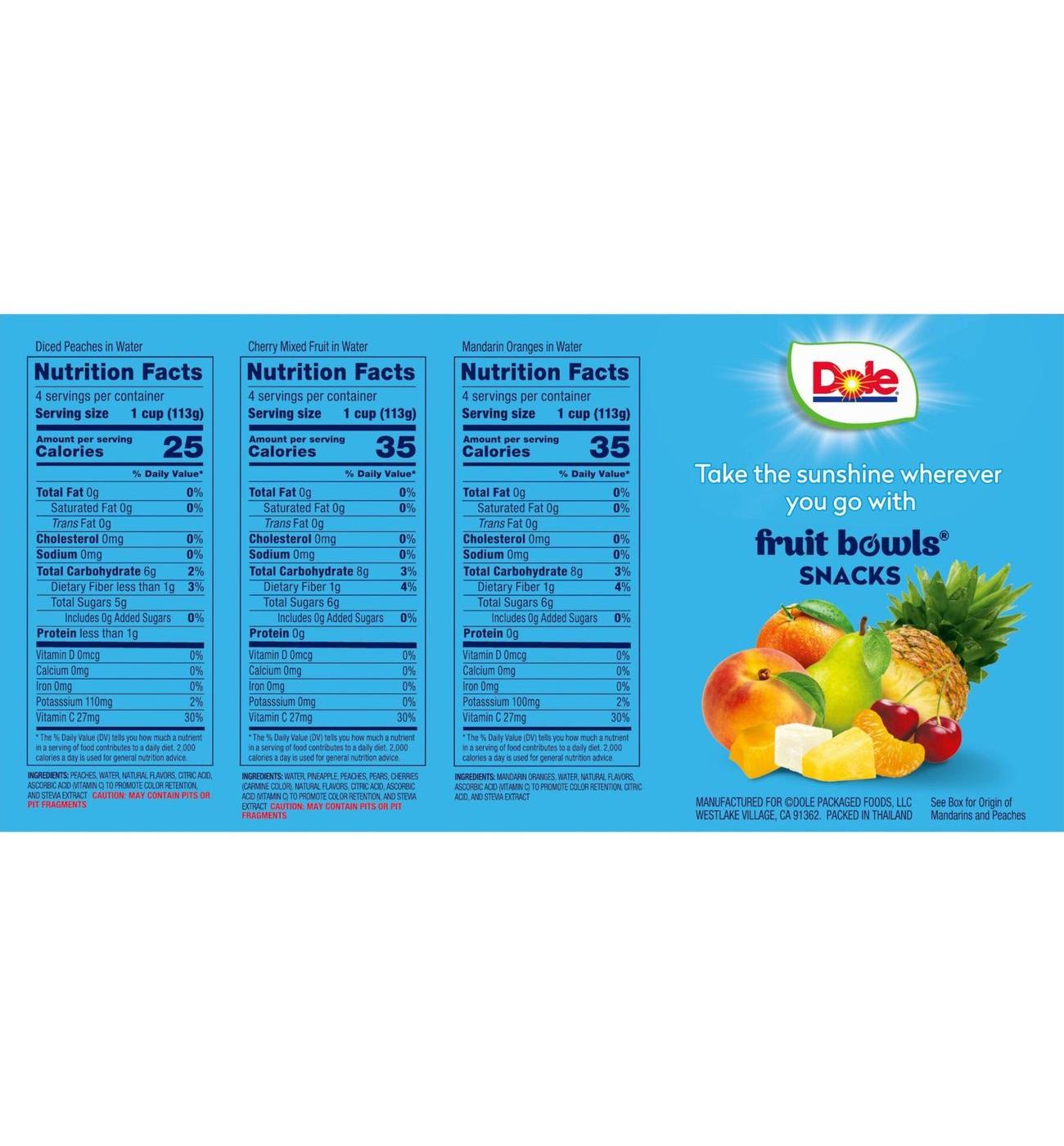 Dole Fruit Bowls No Sugar Added Variety Pack; image 7 of 7