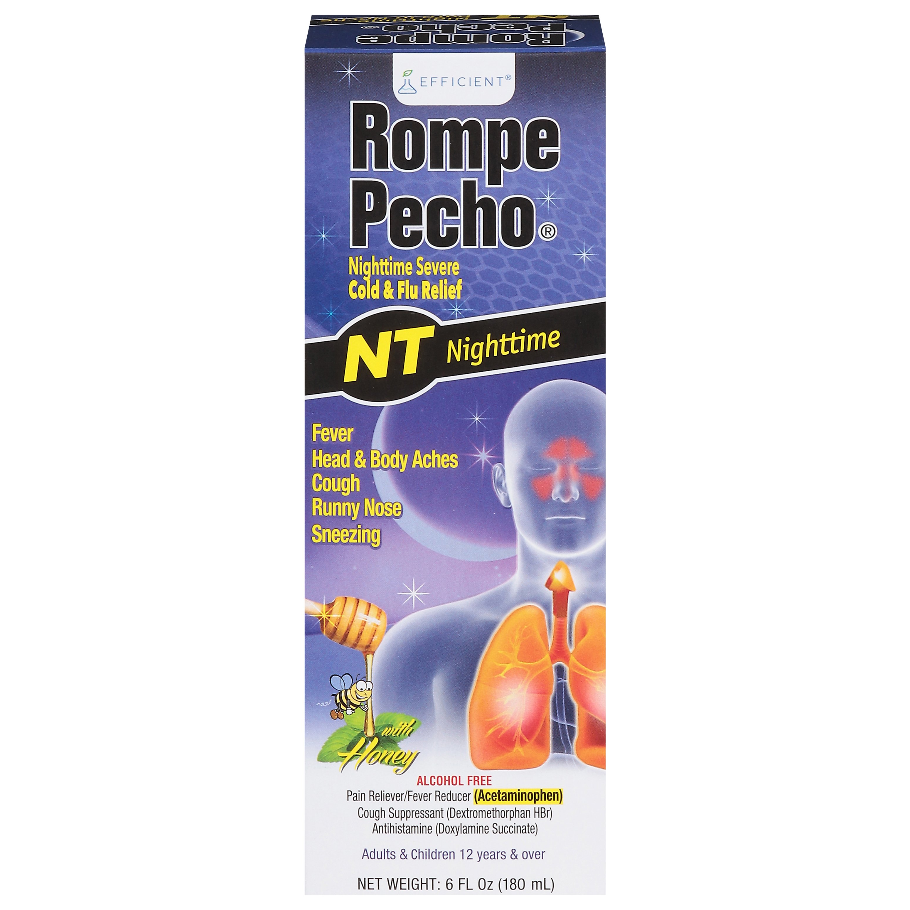 Rompe Pecho Nighttime Cold & Flu Relief Honey Shop Cough, cold