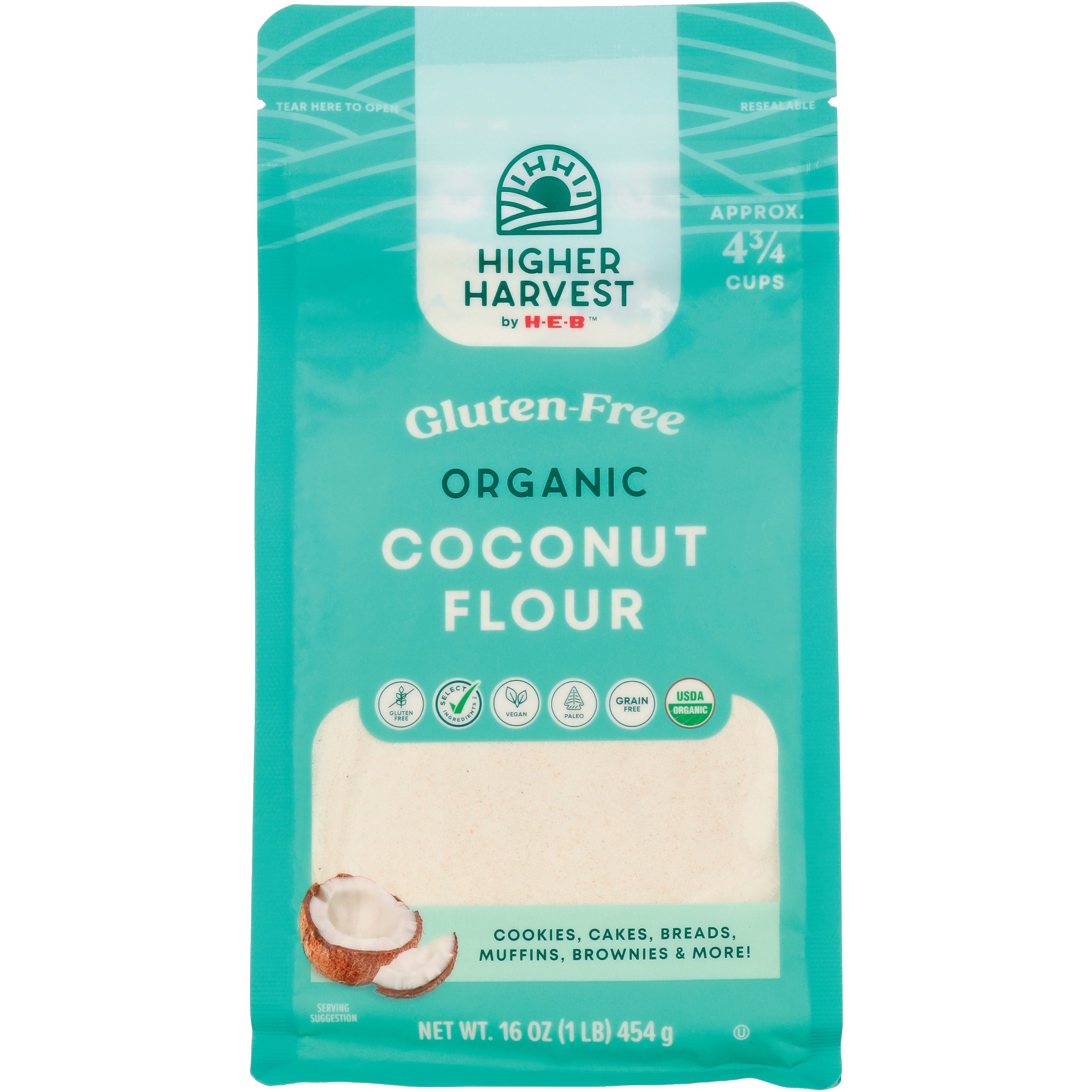 Higher Harvest by H-E-B Gluten Free Organic Coconut Flour, 16 oz