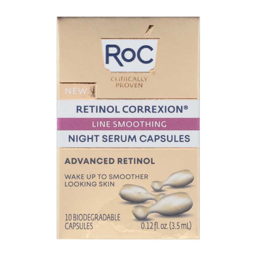 Roc Retinol Correxion Line Smoothing Night Serum Capsules Shop Facial Masks And Treatments At H E B